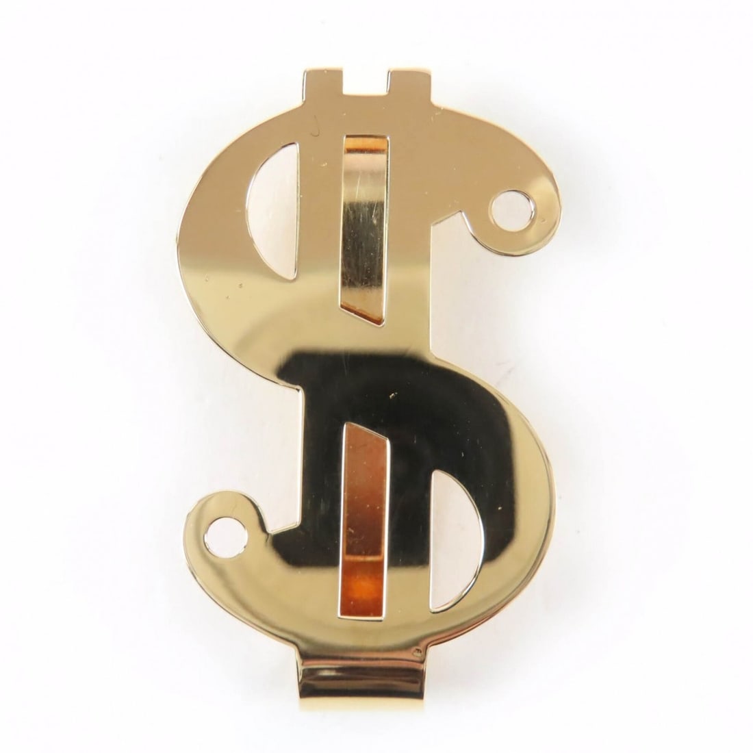TIFFANY&Co. Tiffany 750 (18K Yellow Gold) Dollar Mark Money Clip, Gold, Weight 11.0g, Men's/Women's (1 of 5)