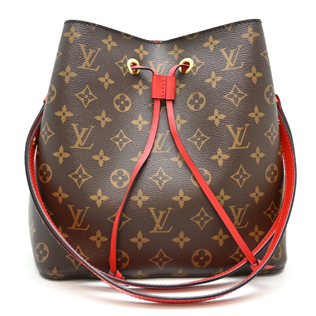 Louis Vuitton NeoNoe MM discontinued color women's shoulder bag M44021 Monogram Ebene (brown): --- Catalog ---Category: SizeSize (HxWxD): 26cm x 26cm x 17cm / 10.23'' x 10.23'' x 6.69''Category: DesignType: Shoulder bagColor: Brown, Coquelicots, Ebene, Red colorGender: WomenMaterial: Monogram C
