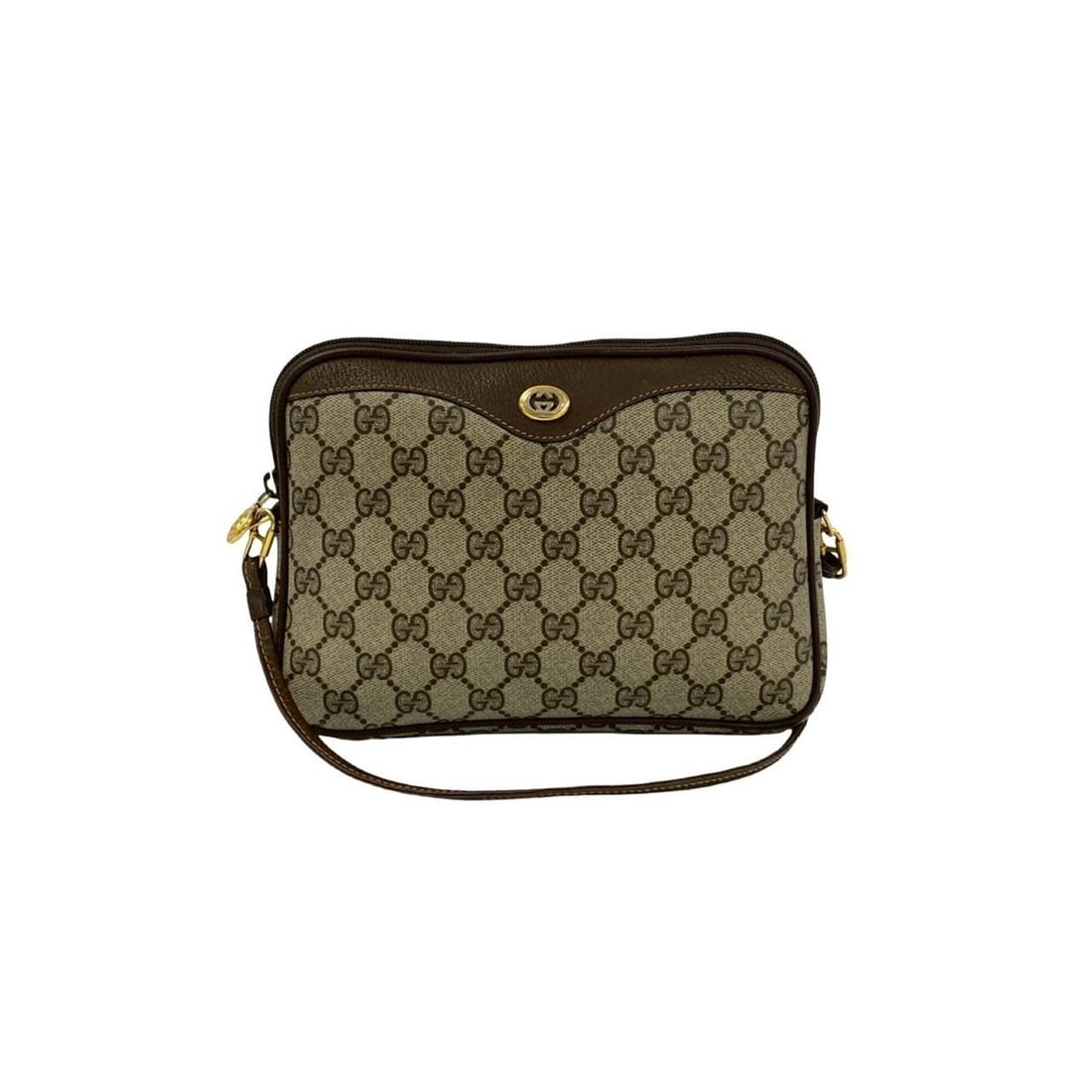 GUCCI Vintage GG Logo Leather Mini Shoulder Bag/Pouch/Sacoche (Brown) 66670: --- Catalog ---Category: SizeSize (HxWxD): 16cm x 22.5cm x 5cm / 6.29'' x 8.85'' x 1.96''Category: DesignType: Pochette, Shoulder bagColor: BrownGender: WomenMaterial: Leather , PVC Category: GeneralB