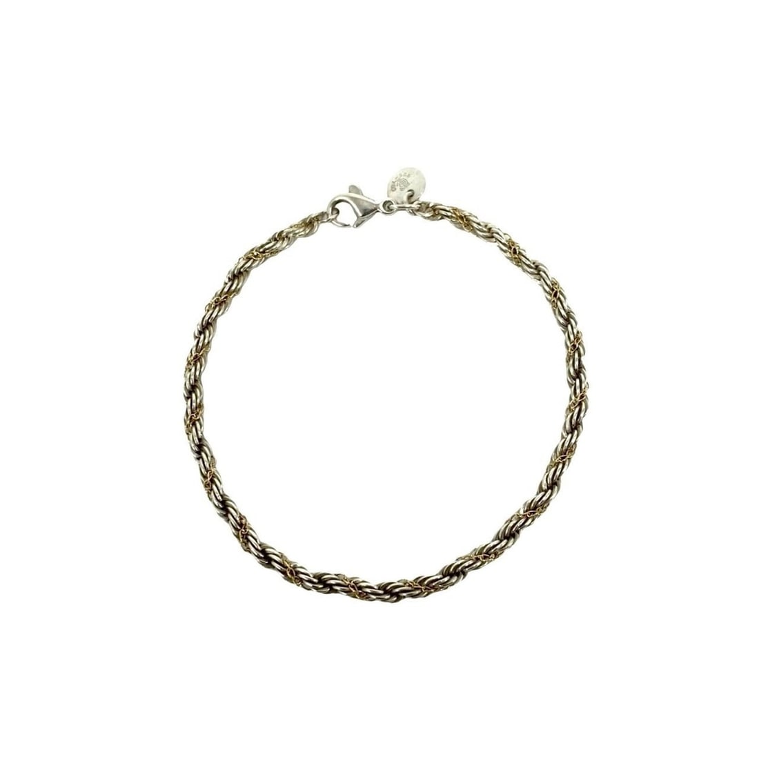 TIFFANY&Co. Tiffany Twist Rope Sterling Silver 925 18K Yellow Gold Bracelet Accessory 41669: --- Catalog ---Category: SizeLength: 18cm / 7.08''Category: DesignType: Charm braceletColor: Gold, SilverGender: WomenMaterial: Silver 925, Yellow gold (18K)Category: GeneralBrand: Tiffany--- Item Lis