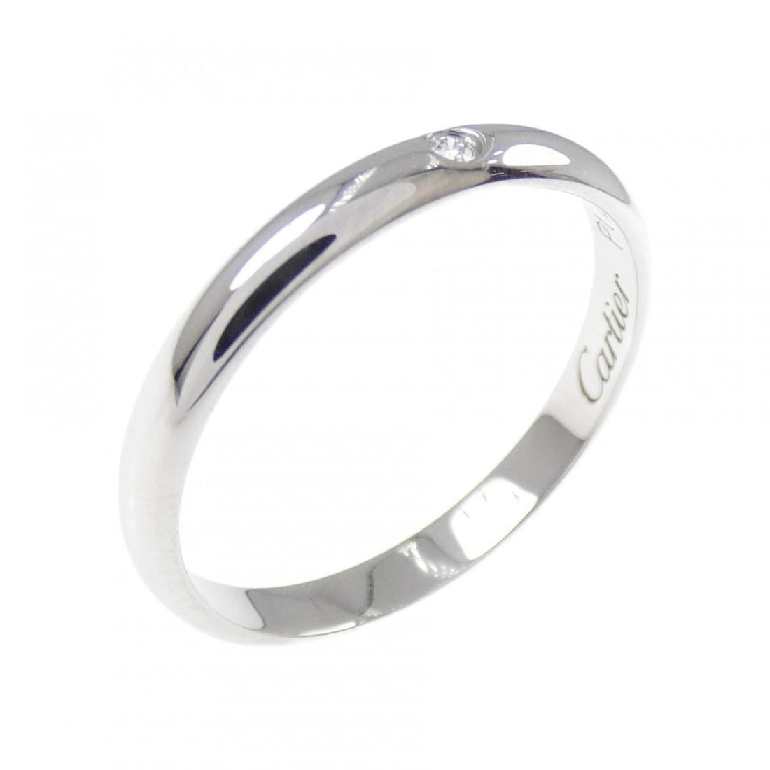Cartier wedding ring: --- Catalog ---Category: SizeWidth: 2.5mm / 0.1''Weight: 2.9g / 0.1oz.JP Size: 13US Size: 6.5Category: DesignType: Wedding ringStone: DiamondGender: WomenMaterial: Platinum 850Category: GeneralBrand: 