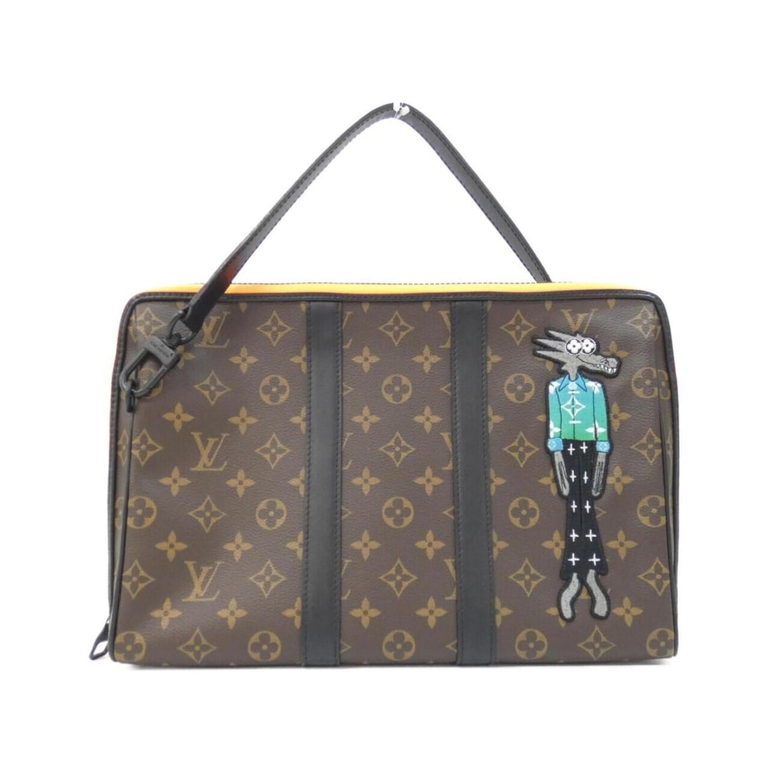 Louis Vuitton Monogram (LV Friends) Keepall Handbag Pouch M80130: --- Catalog ---Category: SizeSize (HxWxD): 23cm x 33cm x 7cm / 9.05'' x 12.99'' x 2.75''Category: DesignType: PouchColor: MarronGender: Women,MenMaterial: Coated canvas Category: GeneralBrand: Louis V