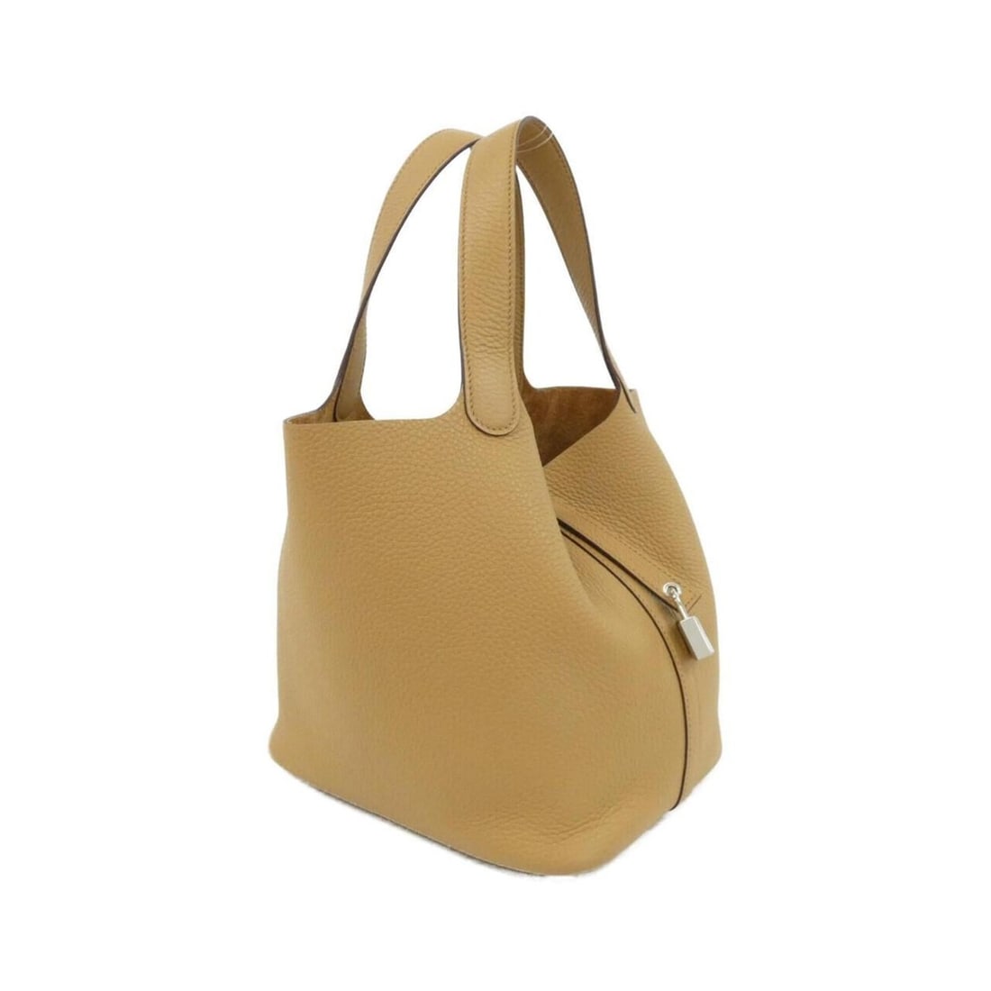 Hermes Picotin Lock MM 060991CK Handbag: --- Catalog ---Category: SizeSize (HxWxD): 23cm x 22cm x 18cm / 9.05'' x 8.66'' x 7.08''Category: DesignType: HandbagColor: BiscuitGender: WomenMaterial: Taurillon clemence leather Category: GeneralBr