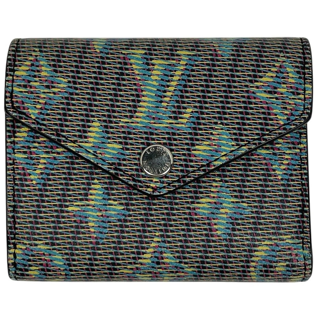 Louis Vuitton Portefeuille Zoe Monogram LV Pop Tri-fold Wallet, Leather, Navy Multicolor, N60282,: --- Catalog ---Category: SizeSize (HxWxD): 8cm x 10cm x 1.5cm / 3.14'' x 3.93'' x 0.59''Category: DesignType: Wallet (tri-fold)Color: Monogram, Multi-color, NavyGender: WomenMaterial: Monogram Categor