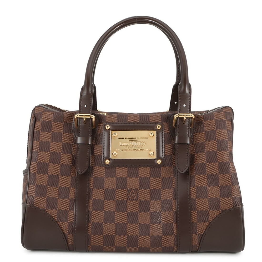 Louis Vuitton Damier Ebene Berkeley Handbag N52000 LOUIS VUITTON Boston for Women: --- Catalog ---Category: SizeSize (HxWxD): 22cm x 31.5cm x 20cm / 8.66'' x 12.4'' x 7.87''Category: DesignType: HandbagColor: Damier Canvas, Ebene, Red colorGender: WomenMaterial: Exotic leather Categ