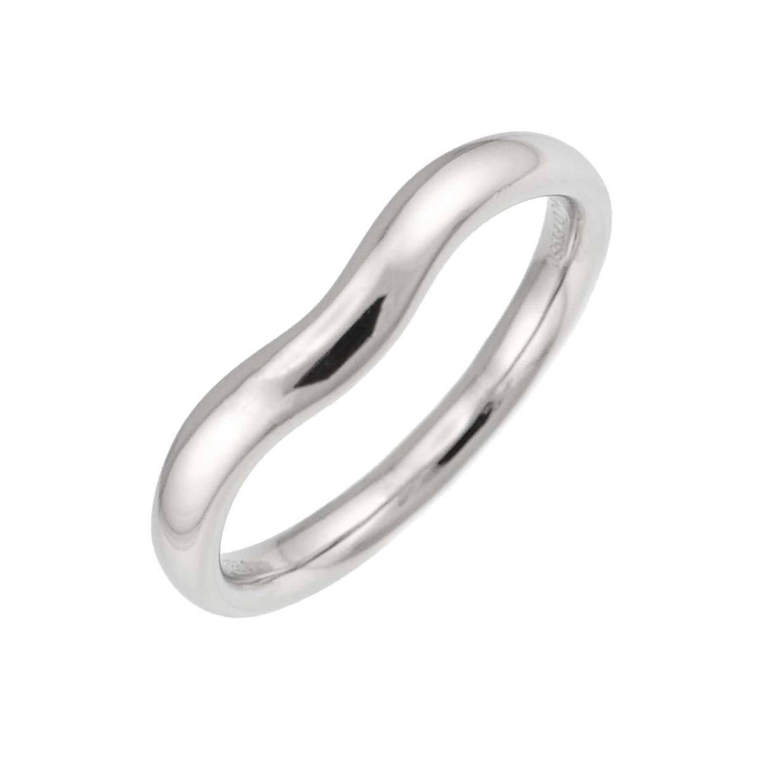 Tiffany & Co. Wide Curved Band Ring (Pt Platinum): --- Catalog ---Category: SizeJP Size: 18US Size: 9Category: DesignType: Band ringColor: SilverGender: WomenMaterial: Platinum 950Category: GeneralBrand: Tiffany--- Item List ---Section: ConditionRanki