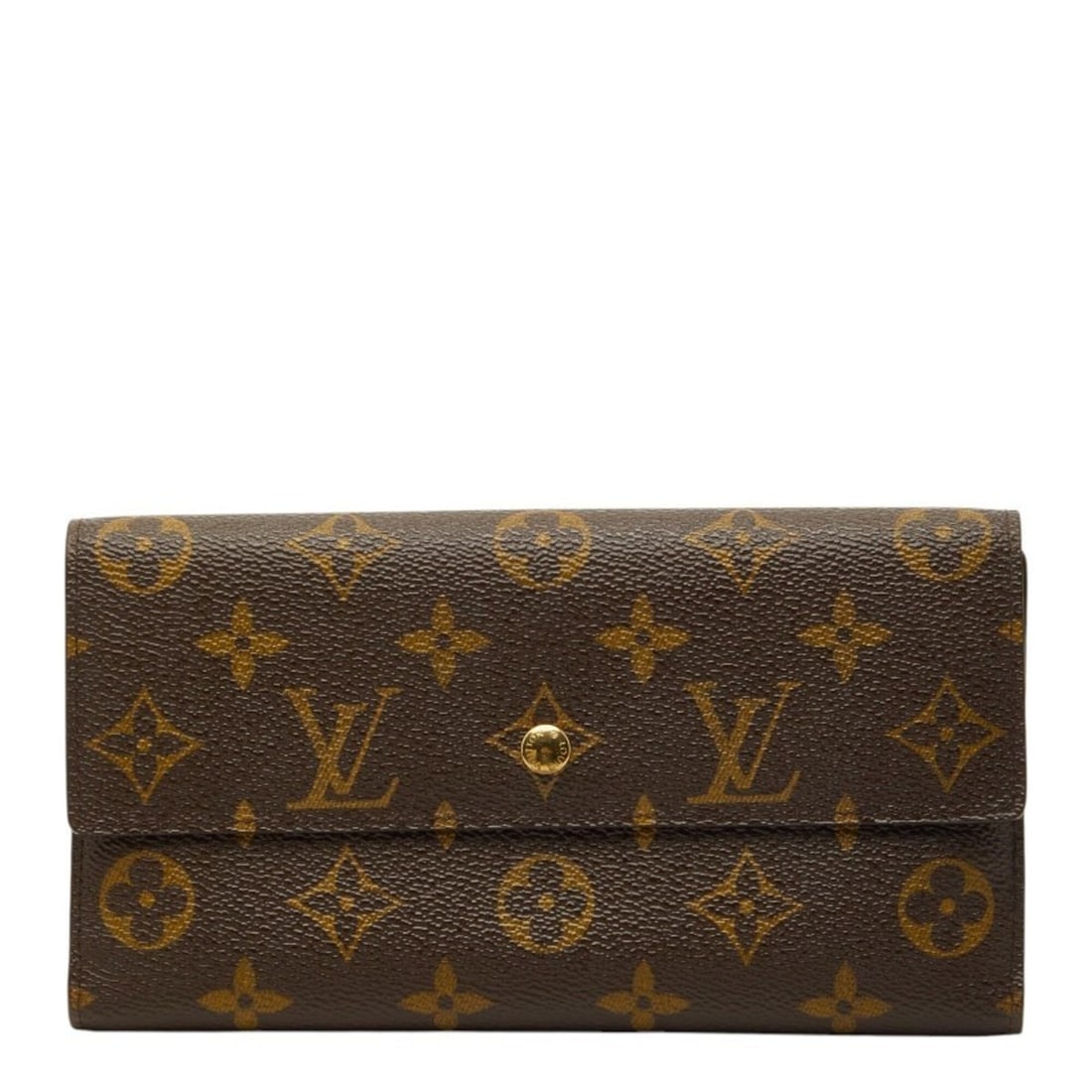 Louis Vuitton Monogram Portefeuille International Long Wallet M61217 Brown Leather Women's LOUIS: --- Catalog ---Category: SizeSize (HxWxD): 10cm x 18cm x 1cm / 3.93'' x 7.08'' x 0.39''Category: DesignType: Long wallet (bi-fold)Color: BrownGender: WomenMaterial: PVC , Leather Category: GeneralBran