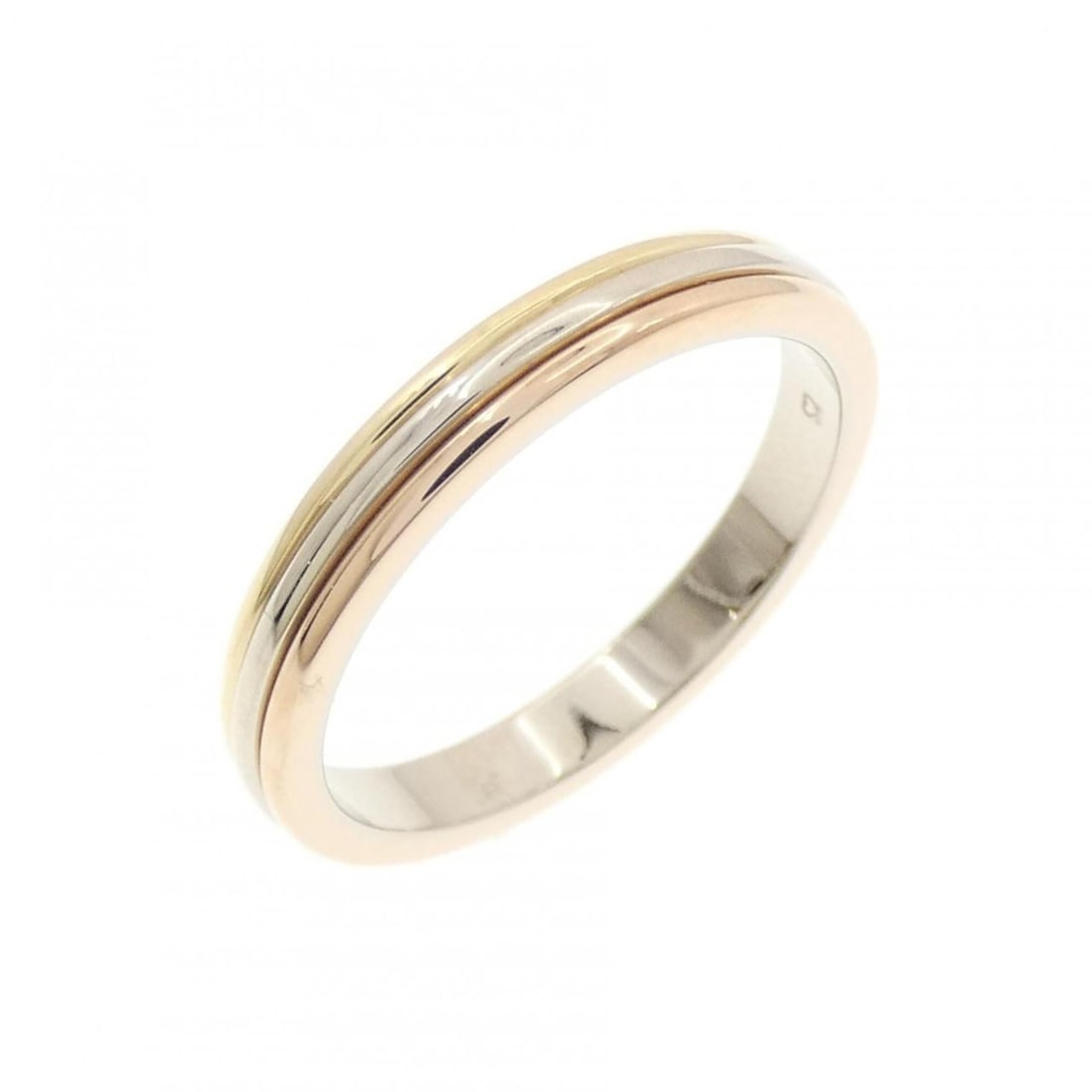 Cartier Vendome Aoyama Ring: --- Catalog ---Category: SizeWidth: 2.9mm / 0.11''Weight: 3.7g / 0.13oz.JP Size: 14.5US Size: 7Category: DesignType: Band ringGender: WomenMaterial: Pink gold (18K), White gold (18K), Yellow gold (18K