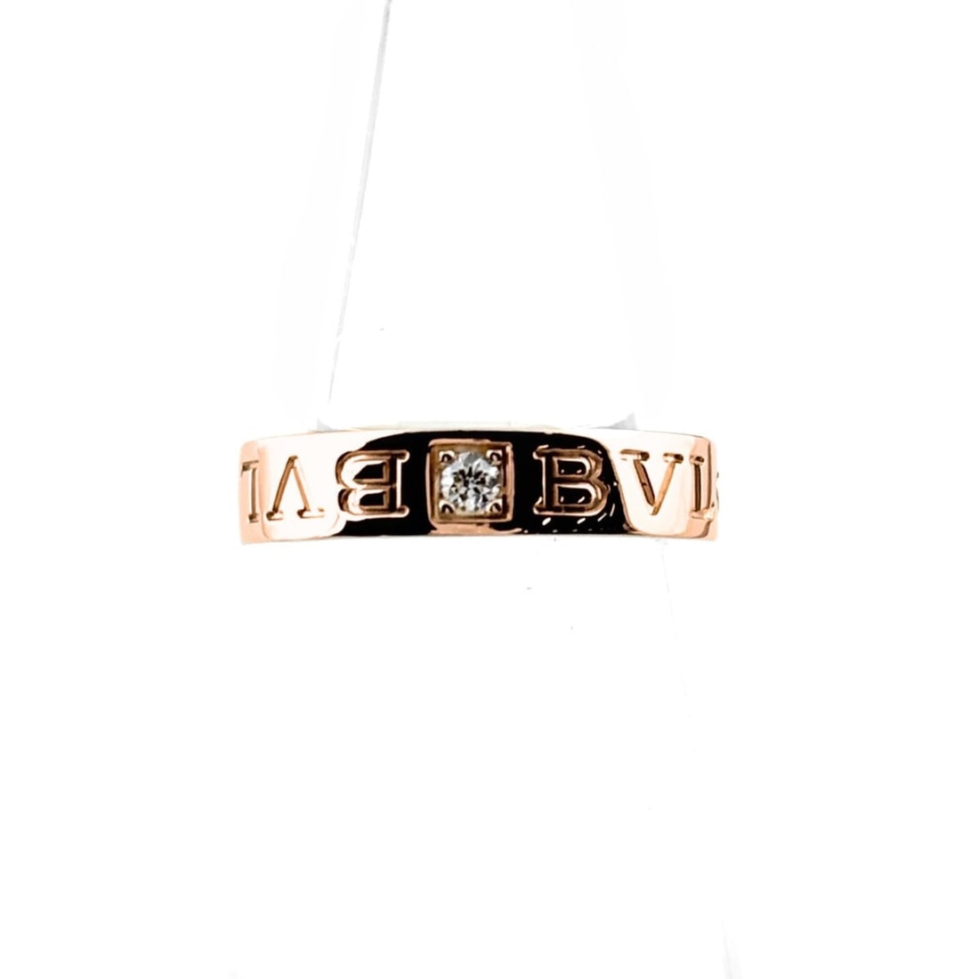 Bvlgari Bulgari B.zero1 Essential Ring, Pink Gold (PG), Diamond 750, Women's.: --- Catalog ---Category: SizeWeight: 6g / 0.21oz.JP Size: 5.5US Size: 3.5Category: DesignType: Band ringStone: DiamondGender: WomenMaterial: Pink gold (18K)Category: GeneralLine: B.zero1Brand: Bvlgari