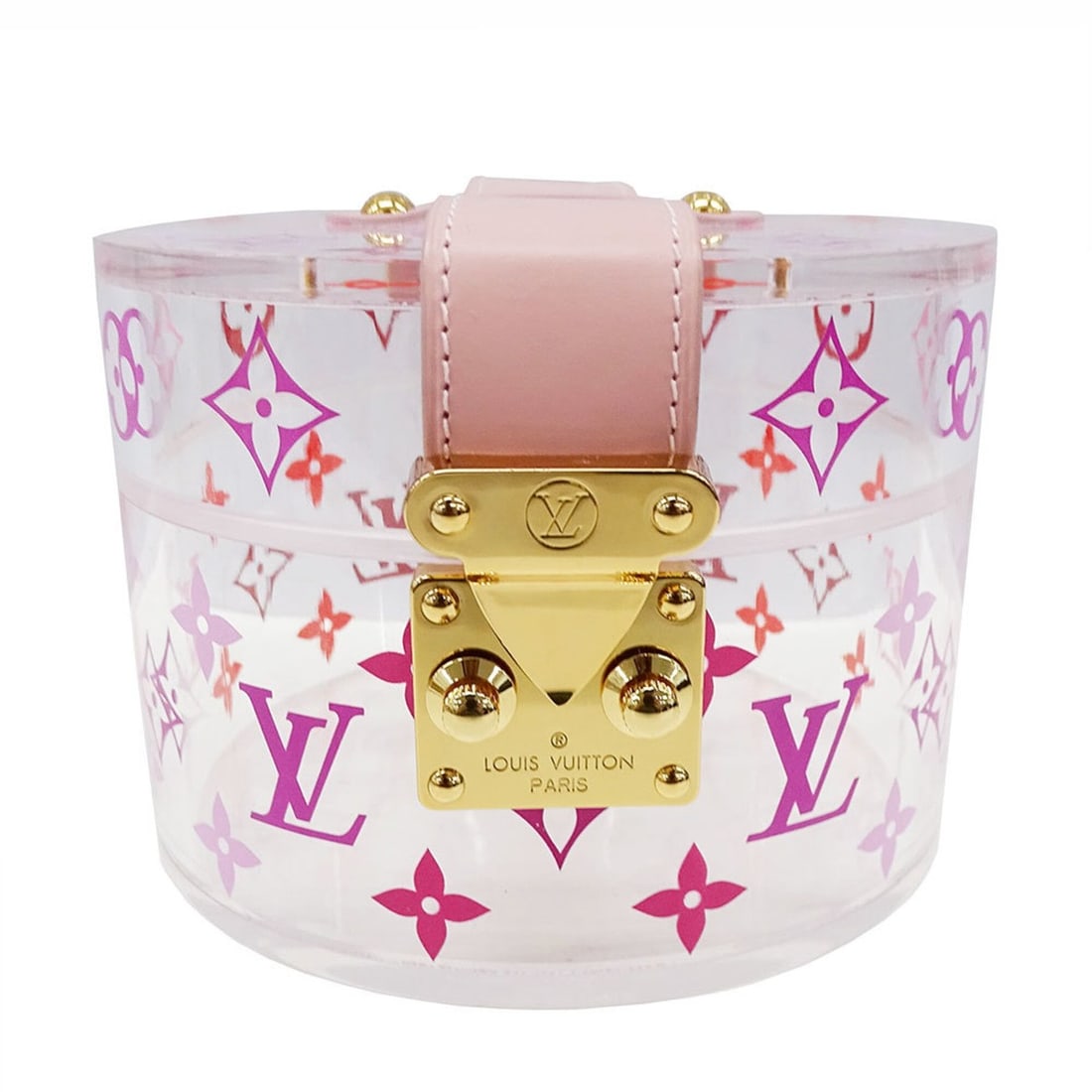Louis Vuitton LOUIS VUITTON Women's Accessories Brand Acrylic Leather Monogram Boite Scott Pink: --- Catalog ---Category: SizeSize (HxWxD): 9cm x 12cm x 12cm / 3.54'' x 4.72'' x 4.72''Category: DesignType: Jewelry caseColor: Clear, PinkMaterial: AcrylicCategory: GeneralBrand: Louis VuittonCountry