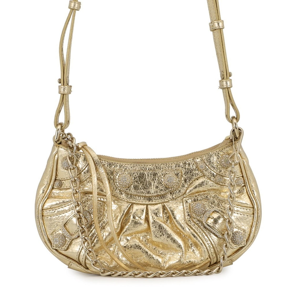 Balenciaga Shoulder Bag Lucagol Mini 695814 BALENCIAGA 2-way Handbag Women's: --- Catalog ---Category: SizeSize (HxWxD): 10cm x 20cm x 4cm / 3.93'' x 7.87'' x 1.57''Category: DesignType: Handbag, Shoulder bagColor: GoldGender: WomenMaterial: Leather Category: GeneralMPN: 695814