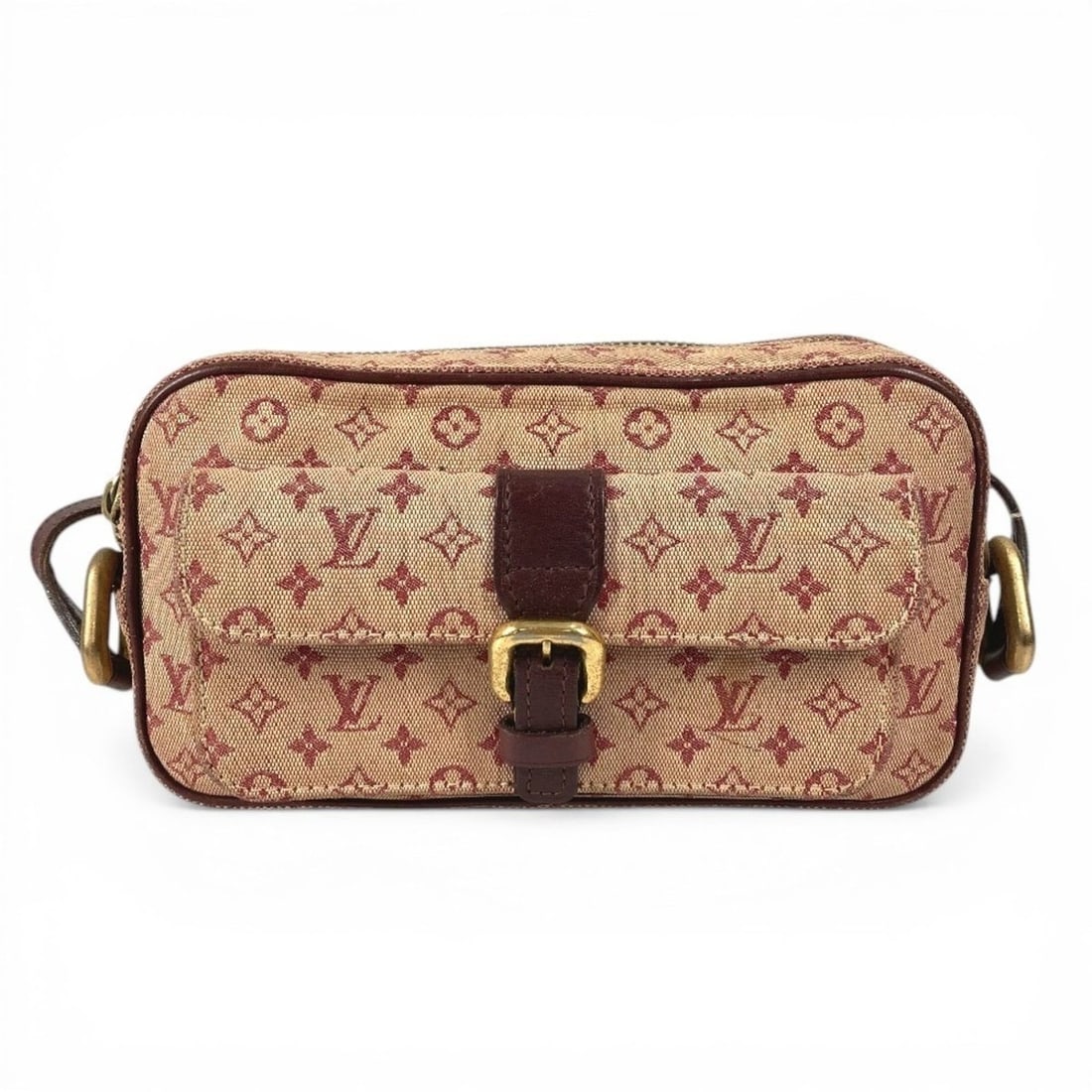 LOUIS VUITTON M92219 Monogram Mini Juliette Pochette Bag, Crossbody Shoulder Canvas, Men's &: --- Catalog ---Category: SizeSize (HxWxD): 11cm x 21cm x 4cm / 4.33'' x 8.26'' x 1.57''Category: DesignType: Pochette, Shoulder bagColor: Cherry redGender: Men,Women,UnisexMaterial: Monogram Mini Cate