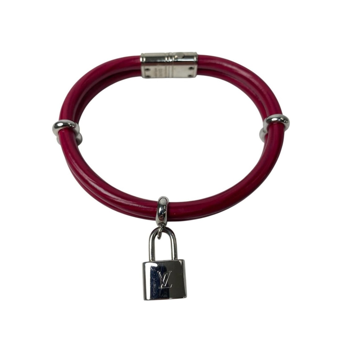 Louis Vuitton Cadena Leather Bracelet CA1103 for Women: --- Catalog ---Category: SizeLength: 16.5cm / 6.49''Category: DesignType: Charm braceletColor: BordeauxGender: WomenMaterial: LeatherCategory: GeneralBrand: Louis Vuitton--- Item List ---Section: Cond