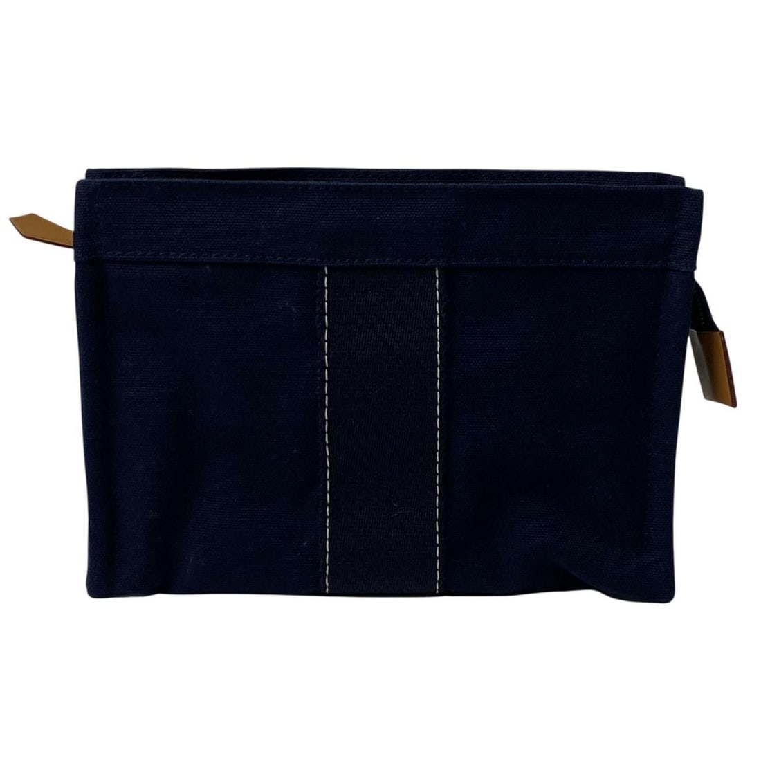 Hermes Deauville Pouch, Navy, Women's: --- Catalog ---Category: SizeSize (HxWxD): 13cm x 19cm x 7cm / 5.11'' x 7.48'' x 2.75''Category: DesignType: PouchColor: NavyGender: WomenMaterial: Canvas Category: GeneralBrand: Hermes--- Item List -
