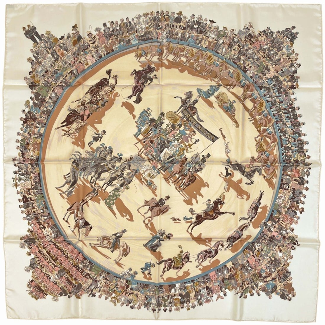 Hermes Carre 90 CIRQUE MOLIER (Moliet Circus) Scarf, Silk, White, Multicolor, Women's: --- Catalog ---Category: SizeSize (LxW): 89cm x 90cm / 35.03'' x 35.43''Category: DesignType: ScarfColor: Multi-color, WhiteGender: WomenMaterial: Silk 100%Category: GeneralBrand: Hermes--- Item List 