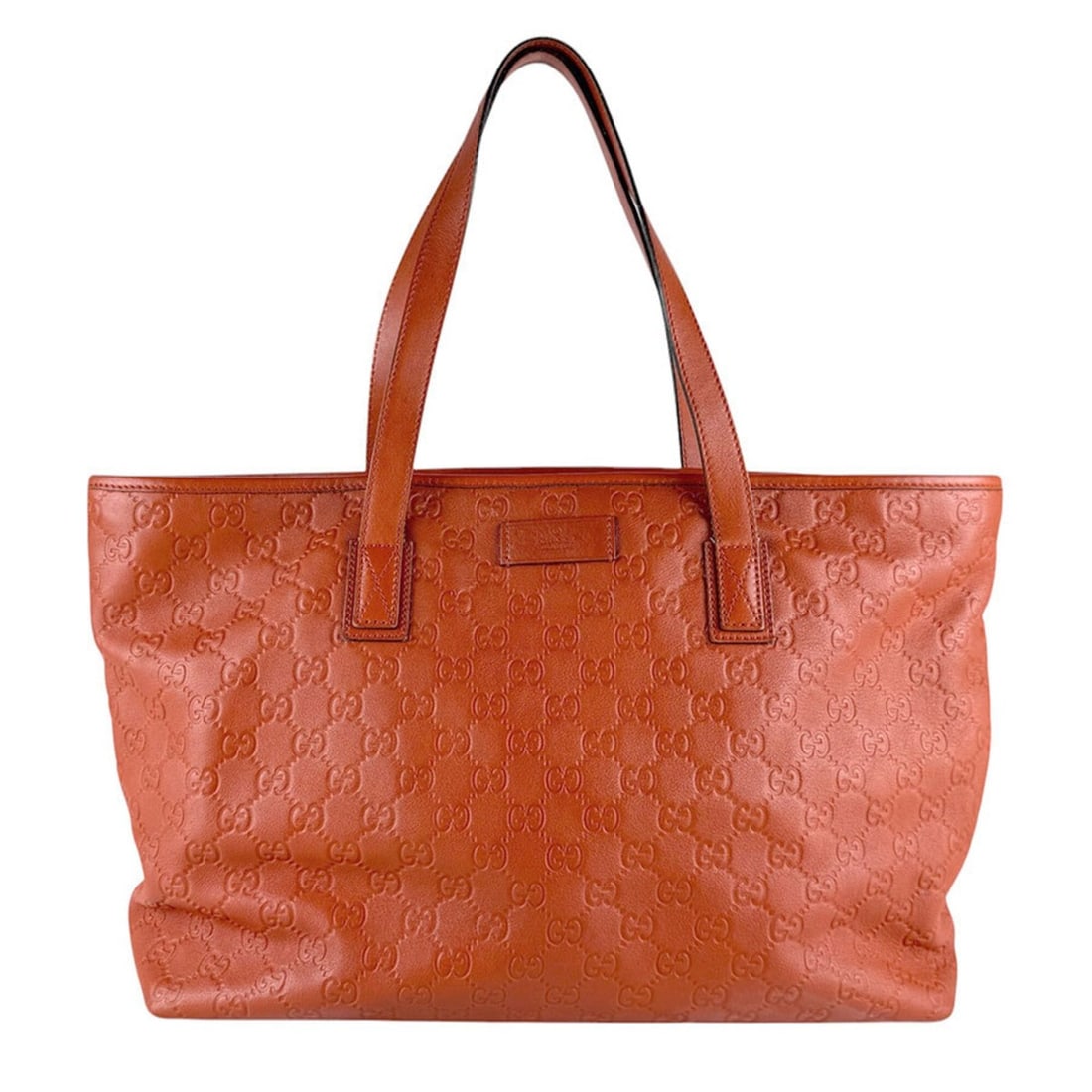 Gucci GUCCI Handbag Leather Orange Men's Women's 211137 z9385 (1 of 13)