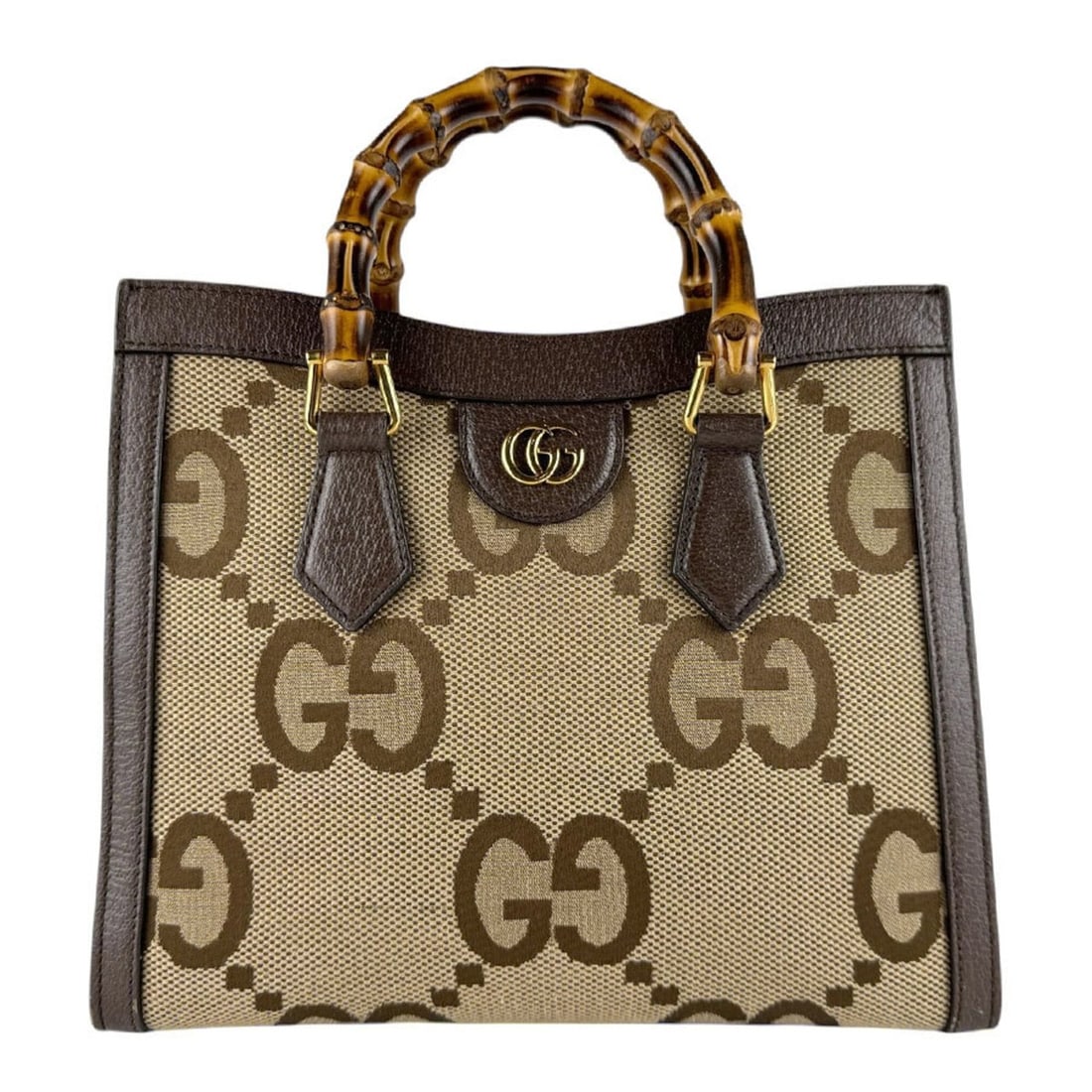 Gucci Diana Jumbo GG Canvas and Leather Handbag/Shoulder Bag, Beige, Brown, Gold, Women's, 660195: --- Catalog ---Category: SizeSize (HxWxD): 22cm x 27cm x 10cm / 8.66'' x 10.62'' x 3.93''Category: DesignType: Handbag, Shoulder bagColor: Beige, BrownGender: WomenMaterial: Canvas , Leather Category: