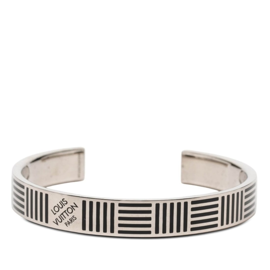 Louis Vuitton Damier Colors Jonc Bracelet M62492 Silver Black Metal Women's LOUIS VUITTON: --- Catalog ---Category: SizeWidth: 9mm / 0.35''Stone Diameter: 17cm / 6.69''Category: DesignType: Charm braceletColor: BlackGender: WomenMaterial: MetalCategory: GeneralBrand: Louis VuittonModel: M62