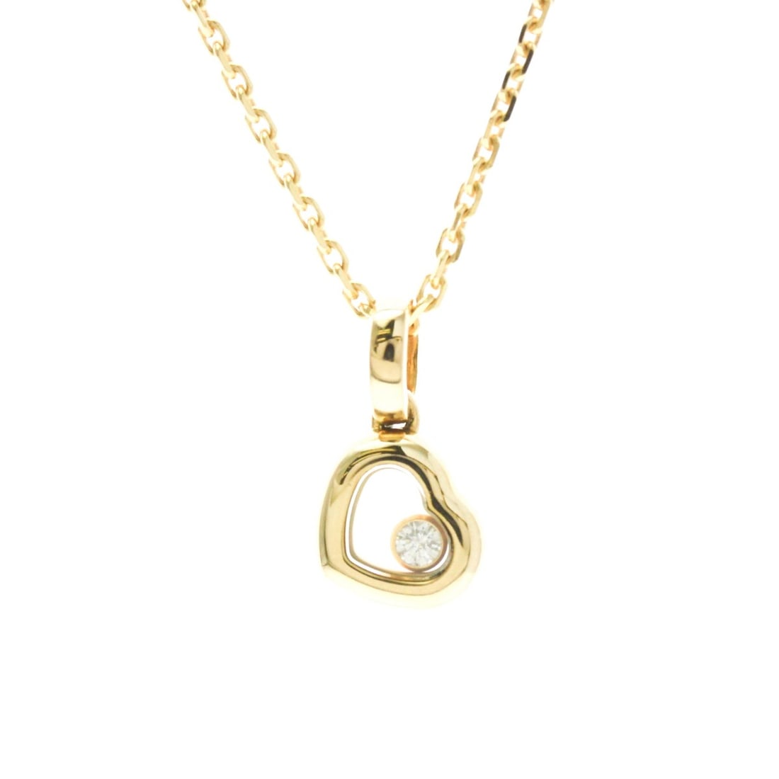 Chopard Happy Diamonds Heart Diamond Necklace 796718-0003 Yellow Gold (18K) Diamond Men,Women: --- Catalog ---Category: SizeWeight: 6g / 0.21oz.Pendant Size: 14.5mm x 8.5mm / 0.57'' x 0.33''Neck Circumference: 42 cm / 16.53''Category: DesignColor: GoldMetal: GoldStone: DiamondStyle: FashionGend