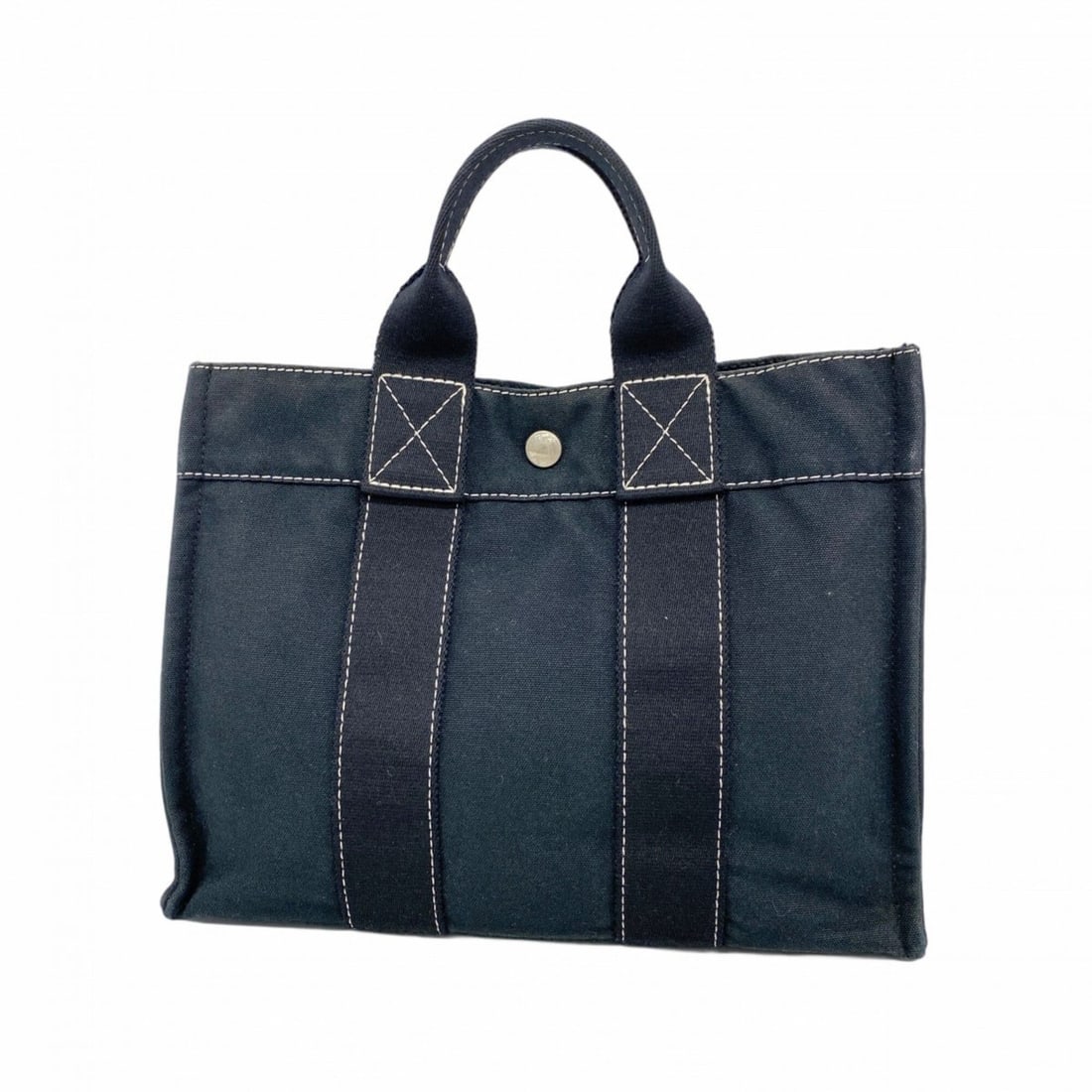 Hermes Deauville PM Canvas Handbag, Black, Men's/Women's, P2747490: --- Catalog ---Category: SizeSize (HxWxD): 23cm x 30cm x 8cm / 9.05'' x 11.81'' x 3.14''Category: DesignType: HandbagColor: BlackGender: Men,WomenMaterial: Canvas Hardware Color: SilverCategory: Gener