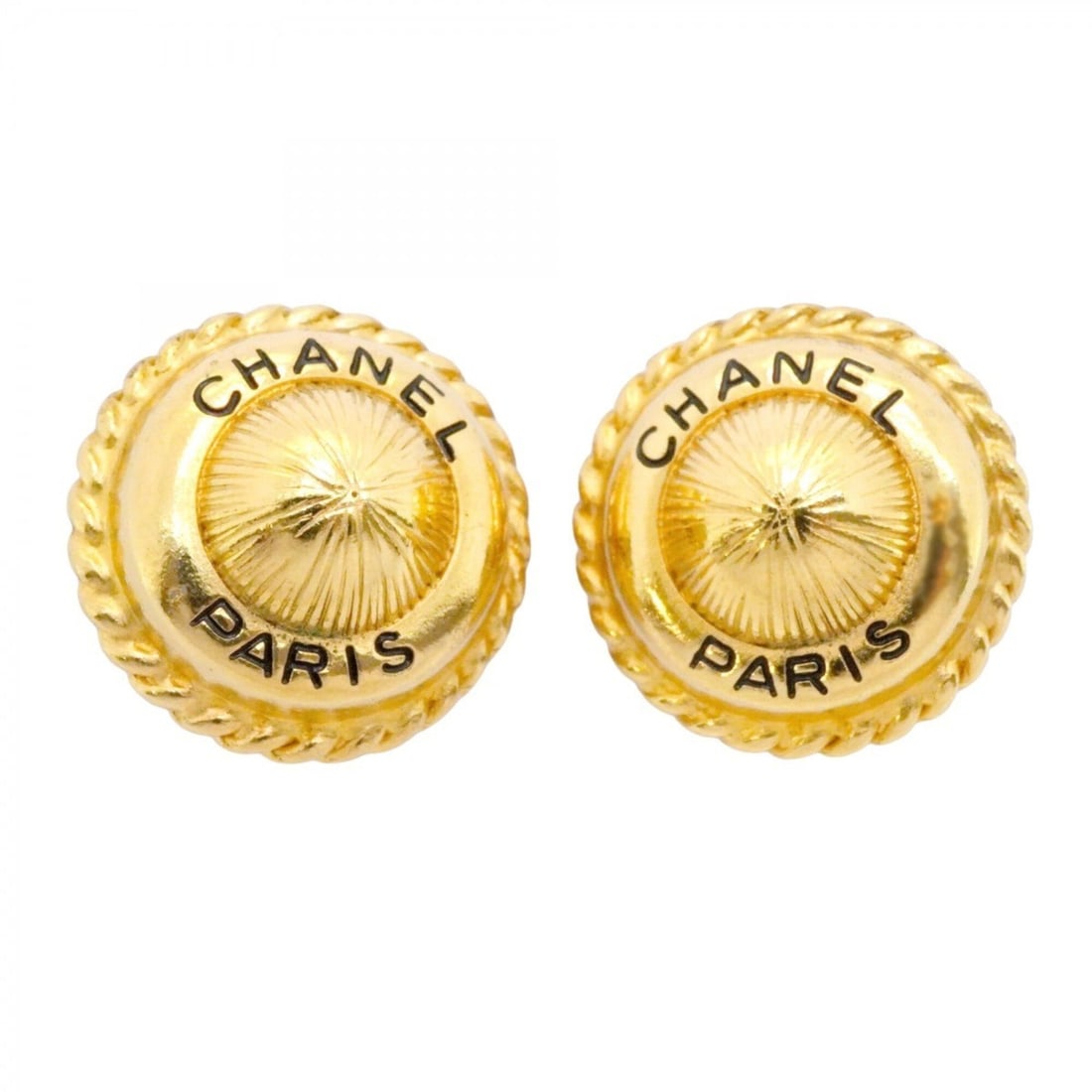 Chanel Earrings, Circle Design, GP Plated Gold, Women's: --- Catalog ---Category: SizeSize (HxWxD): 25.00mm x 25.10mm / 0.98'' x 0.99''Category: DesignType: Clip earringsColor: GoldGender: WomenMaterial: Gold platingCategory: GeneralBrand: Chanel--- Item Li