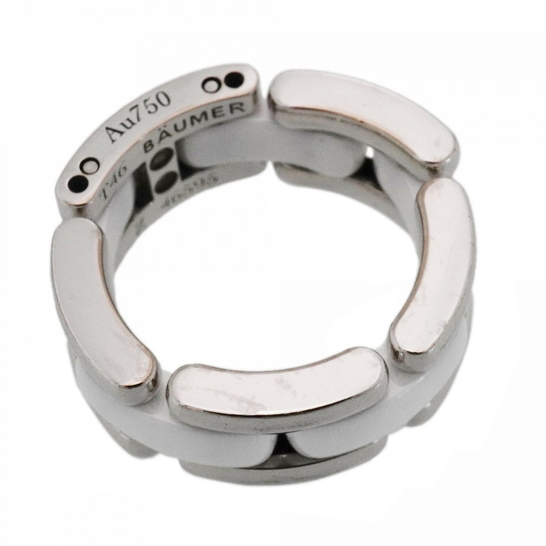 Chanel Ultra Collection Ring, 18K White Gold, Ceramic, White, Size 46, Women's: --- Catalog ---Category: SizeUS Size: 3.5Brand Size: 46Category: DesignType: Band ringColor: WhiteGender: WomenMaterial: Ceramic, White gold (18K)Category: GeneralBrand: Chanel--- Item List ---Section