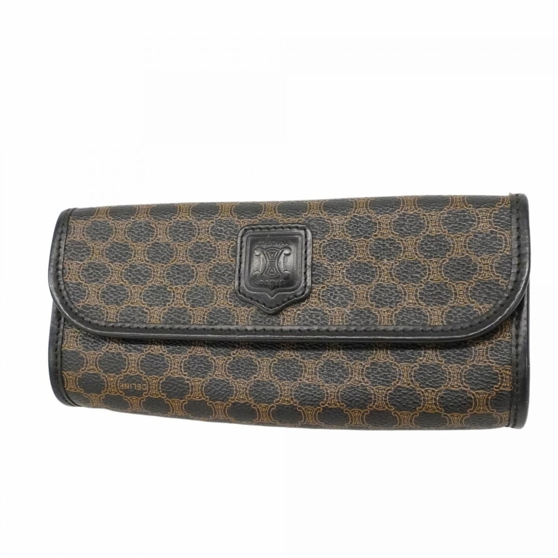 Celine Macadam Clutch Bag, Black/Brown, Women's: --- Catalog ---Category: SizeSize (HxWxD): 10cm x 20.5cm x 5.5cm / 3.93'' x 8.07'' x 2.16''Category: DesignType: Clutch bagColor: Black, BrownGender: WomenMaterial: PVC Hardware Color: GoldCategory: G