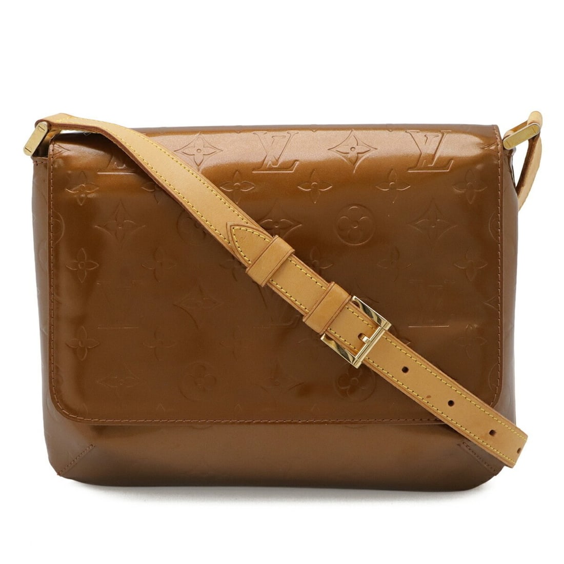 LOUIS VUITTON Louis Vuitton Monogram Vernis Thompson Street Shoulder Bag Bronze M91124: --- Catalog ---Category: SizeSize (HxWxD): 21cm x 27.5cm x 7cm / 8.26'' x 10.82'' x 2.75''Category: DesignType: Shoulder bagColor: BronzeGender: Women,MenMaterial: Leather Category: GeneralBrand: Loui