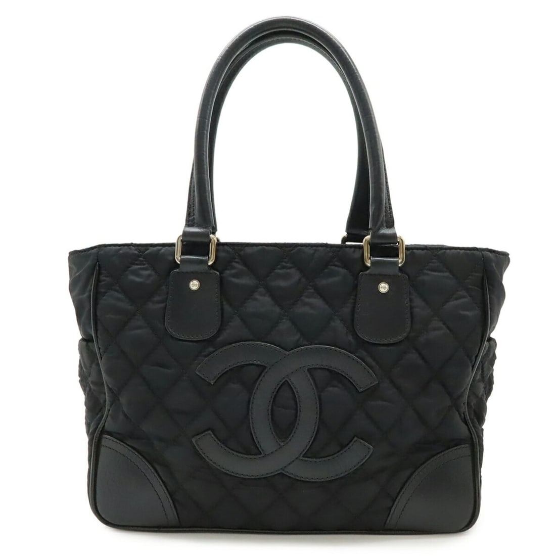 CHANEL Paris New York Line Matelassé Coco Mark Tote Bag Shoulder Nylon Canvas Black PRESSE Tag: --- Catalog ---Category: SizeSize (HxWxD): 26cm x 34cm x 15cm / 10.23'' x 13.38'' x 5.9''Category: DesignType: Shoulder bag, Tote bagColor: BlackMaterial: Nylon canvas , Leather Category: GeneralLine:
