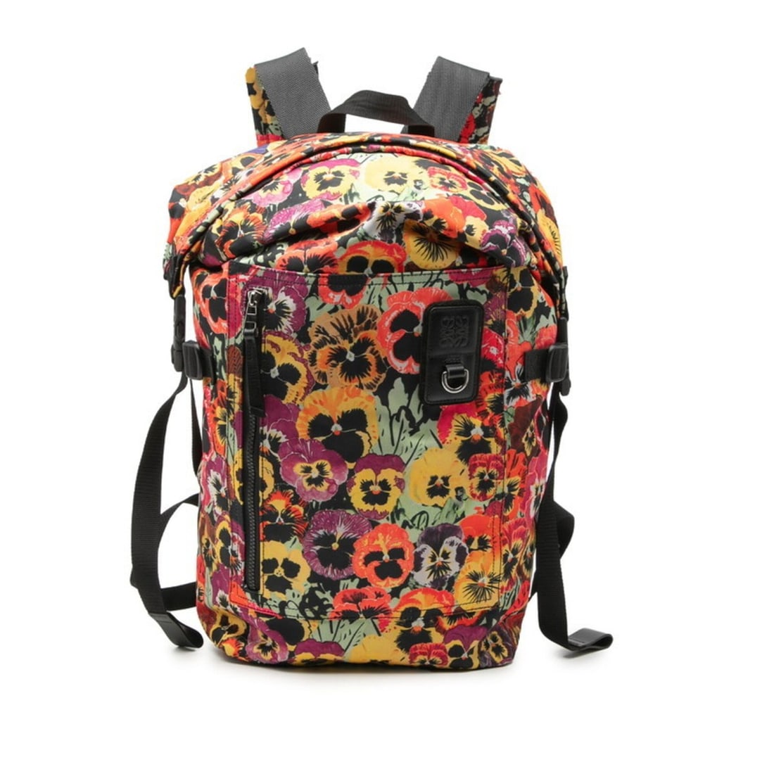 Loewe Anagram Joe Brainard Pansy Roll-Top Backpack, Multicolor Nylon Leather, Men's.: --- Catalog ---Category: SizeHandle Drop: 7.00cm / 2.76''Size (HxWxD): 59cm x 26cm x 20cm / 23.22'' x 10.23'' x 7.87''Strap Length: 95cm / 37.4''Category: DesignType: BackpackColor: Multi-colorGender: