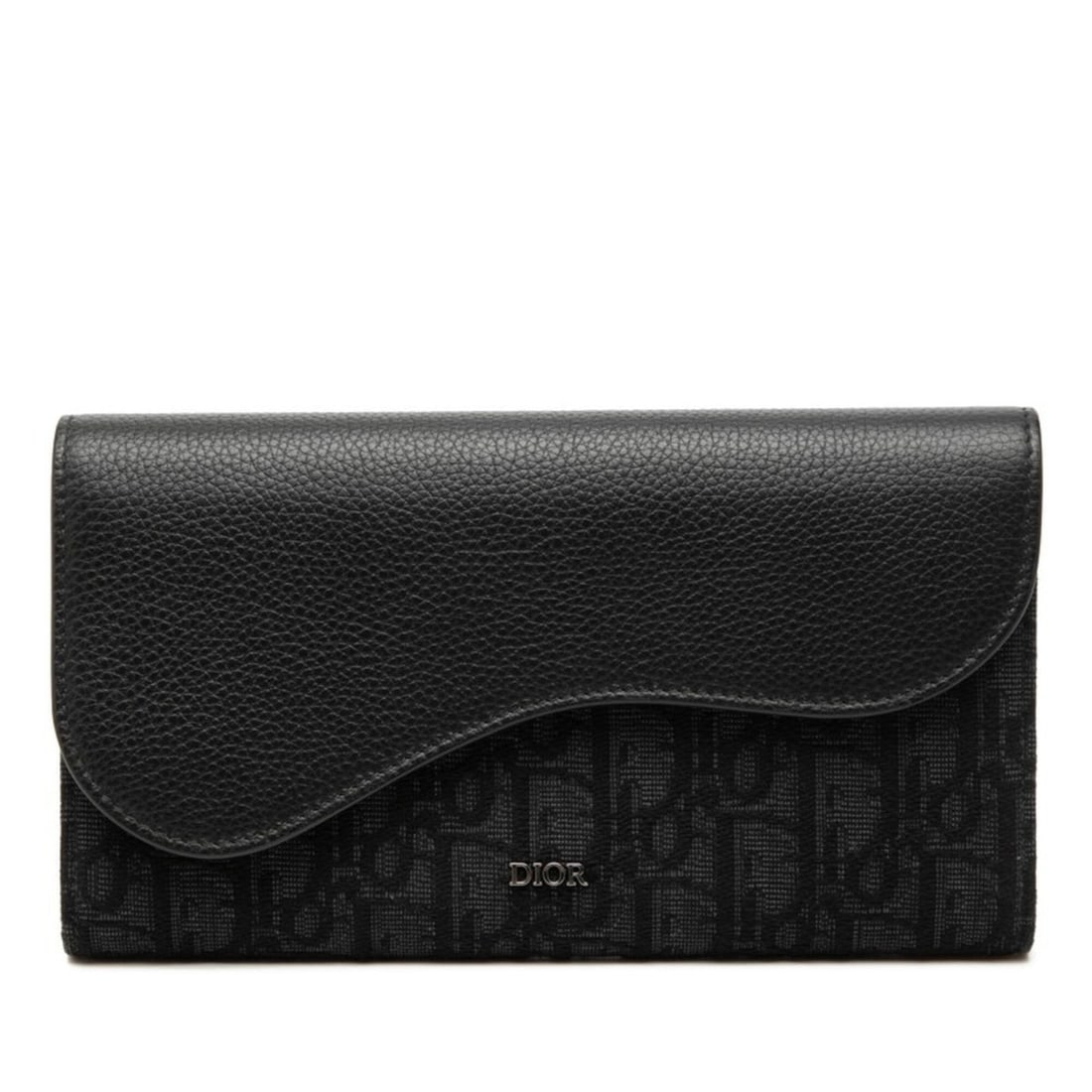 Christian Dior Dior Oblique Saddle Long Wallet, Black Canvas Leather, Men's Wallet: --- Catalog ---Category: SizeSize (HxWxD): 10.5cm x 19.7cm x 3cm / 4.13'' x 7.75'' x 1.18''Category: DesignType: Long wallet (bi-fold)Color: BlackGender: MenClosure: MagnetMaterial: Canvas , Leather C