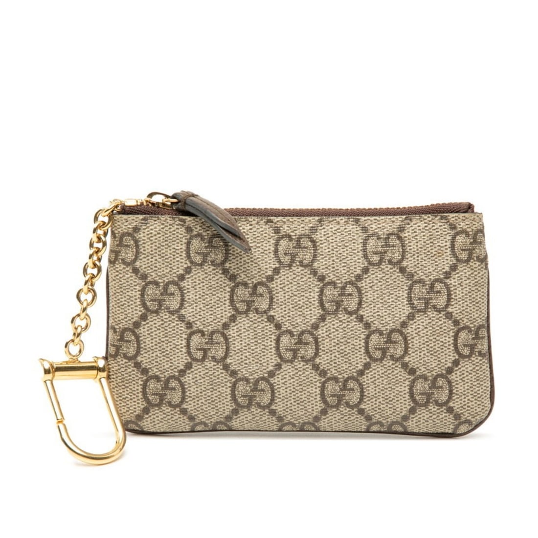 Gucci GG Supreme Wallet/Coin Purse, 772321, Beige Leather, Women's GUCCI: --- Catalog ---Category: SizeSize (HxWxD): 8cm x 13cm x 1cm / 3.14'' x 5.11'' x 0.39''Category: DesignType: Coin purse/coin caseColor: BeigeGender: WomenClosure: ZipperMaterial: PVC , Leather Category