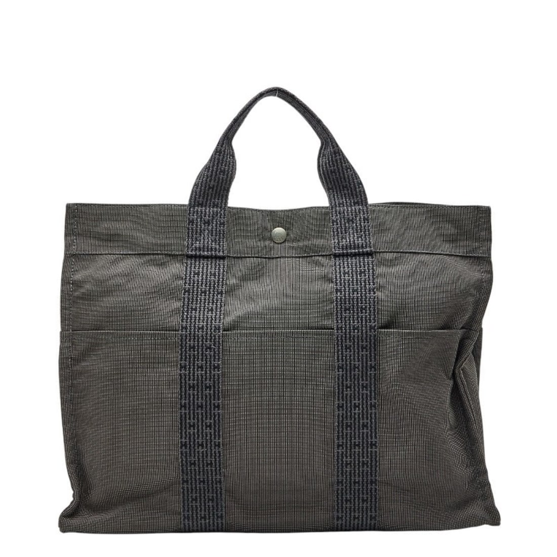 Hermes Herline GM Tote Bag Handbag Gray Canvas Men's HERMES: --- Catalog ---Category: SizeHandle Drop: 11.00cm / 4.33''Size (HxWxD): 35cm x 47cm x 15.5cm / 13.77'' x 18.5'' x 6.1''Category: DesignType: Handbag, Tote bagColor: GrayGender: MenClosure: ZipperMater