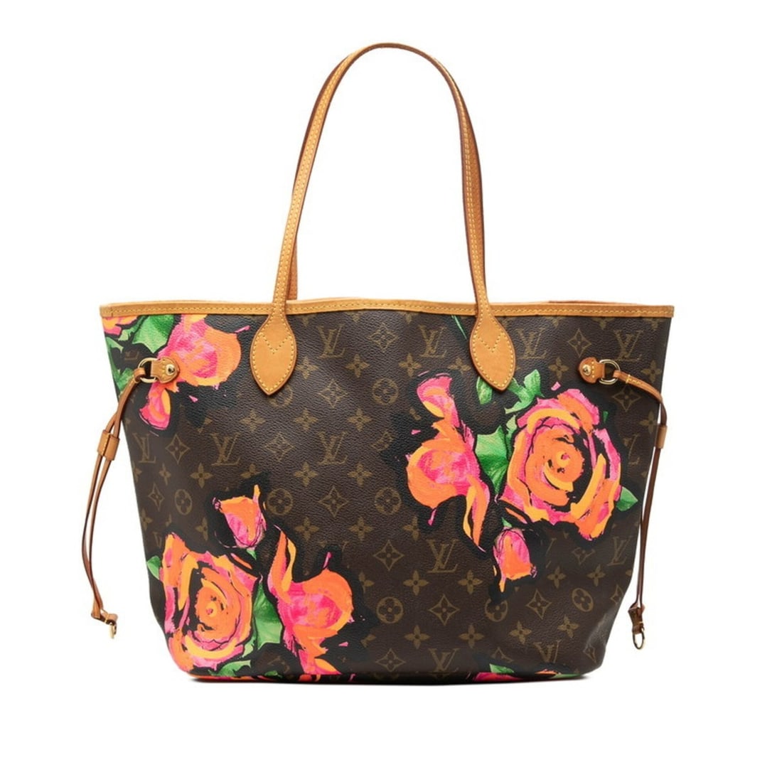 Louis Vuitton Monogram Rose Neverfull MM Tote Bag Shoulder M48613 Brown Multicolor Leather Women's: --- Catalog ---Category: SizeStrap Drop: 19cm / 7.48''Size (HxWxD): 30cm x 45cm x 15cm / 11.81'' x 17.71'' x 5.9''Category: DesignType: Tote bagColor: Brown, Multi-colorGender: WomenClosure: HookMater