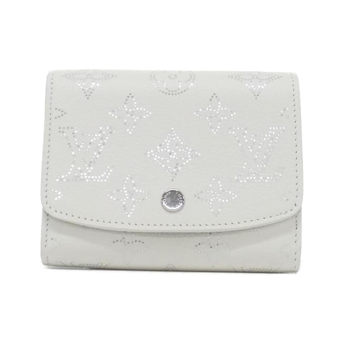 Louis Vuitton Mahina Portefeuille Iris Compact M12682 Wallet: --- Catalog ---Category: SizeSize (HxWxD): 9cm x 12cm x 3cm / 3.54'' x 4.72'' x 1.18''Category: DesignType: Coin purse/coin caseColor: WhiteGender: WomenMaterial: Leather Leather/Fur Type: Calf leathe
