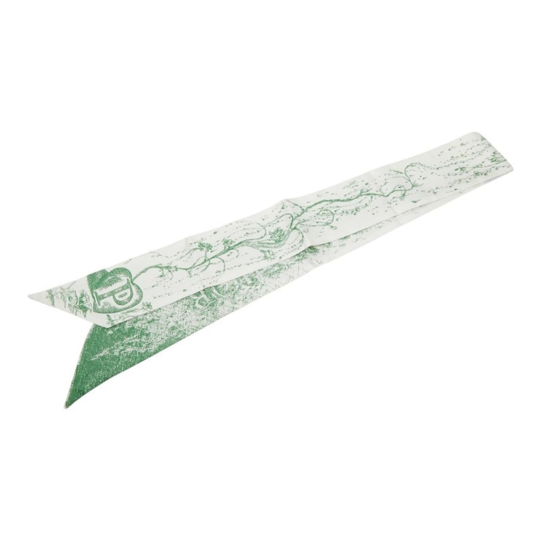 Christian Dior Botanical Scarf, Muffler, Ribbon Mitzah, White Green, Silk, Women's: --- Catalog ---Category: SizeSize (LxW): 6cm x 98cm / 2.36'' x 38.58''Category: DesignType: ScarfColor: Green, WhiteGender: WomenMaterial: Silk Category: GeneralBrand: Christian Dior--- Item List ---S