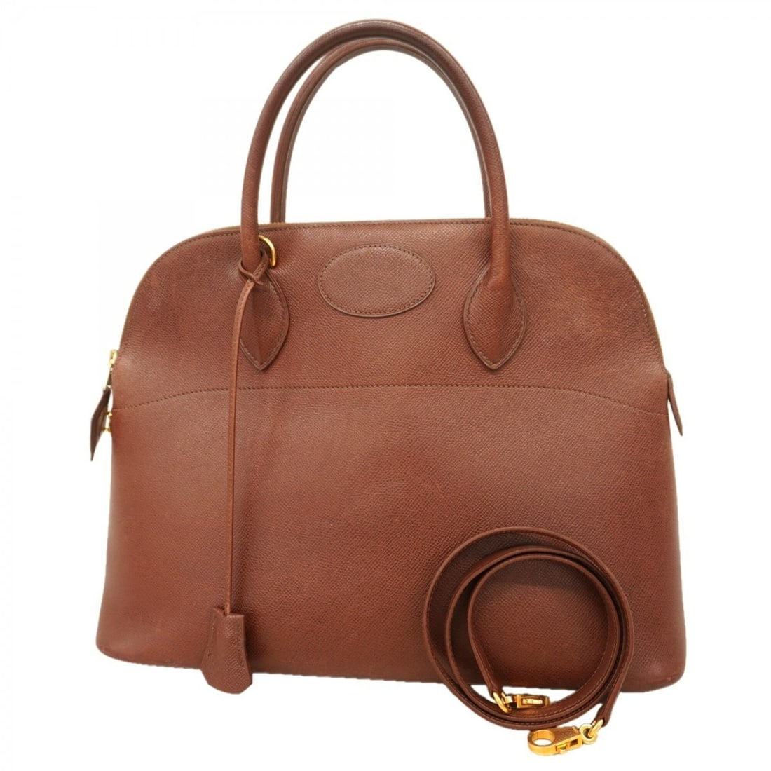 Hermes Bolide 35 handbag, Courchevel leather, brown, ?Y stamp, 2-way bag for women, P2714121: --- Catalog ---Category: SizeSize (HxWxD): 27cm x 36cm x 13cm / 10.62'' x 14.17'' x 5.11''Category: DesignType: HandbagColor: BrownGender: WomenMaterial: Courchevel leather Hardware Color: GoldCategor