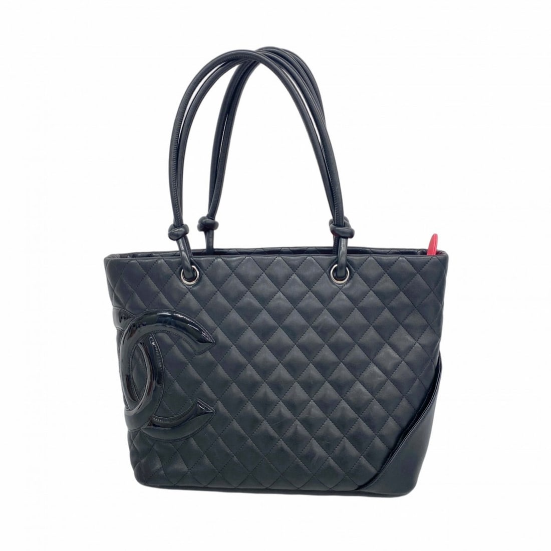 Chanel Cambon Lambskin Tote Bag, Black, Women's, P2707584: --- Catalog ---Category: SizeSize (HxWxD): 25cm x 30cm x 15.5cm / 9.84'' x 11.81'' x 6.1''Category: DesignType: Tote bagColor: BlackGender: WomenMaterial: Leather Hardware Color: SilverLeather/Fur Typ