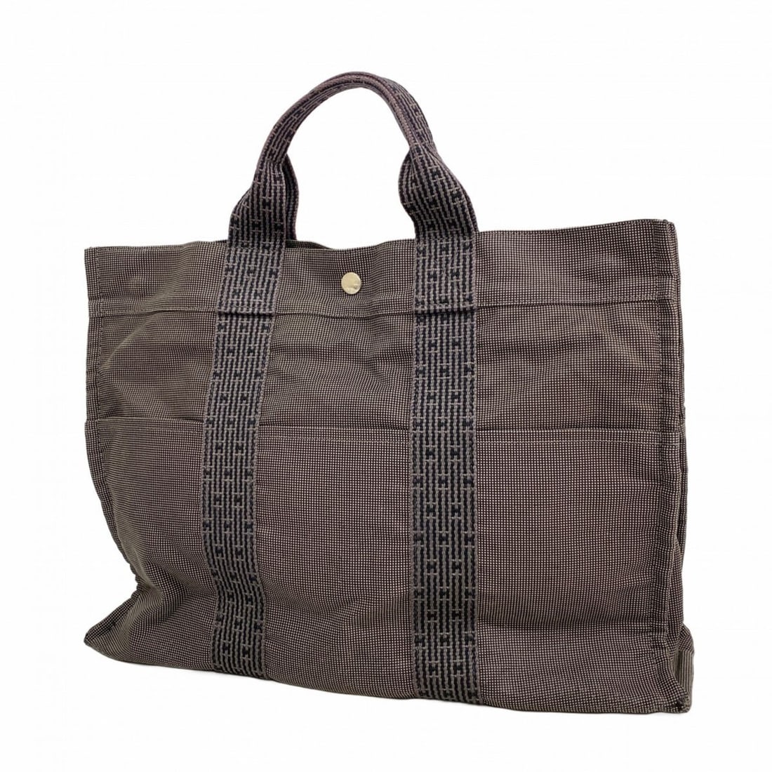 Hermes Herline MM Canvas Tote Bag, Gray, Men's & Women's: --- Catalog ---Category: SizeSize (HxWxD): 31.5cm x 42cm x 11cm / 12.4'' x 16.53'' x 4.33''Category: DesignType: Tote bagColor: GrayGender: Men,WomenMaterial: Canvas Hardware Color: SilverCategory: Ge