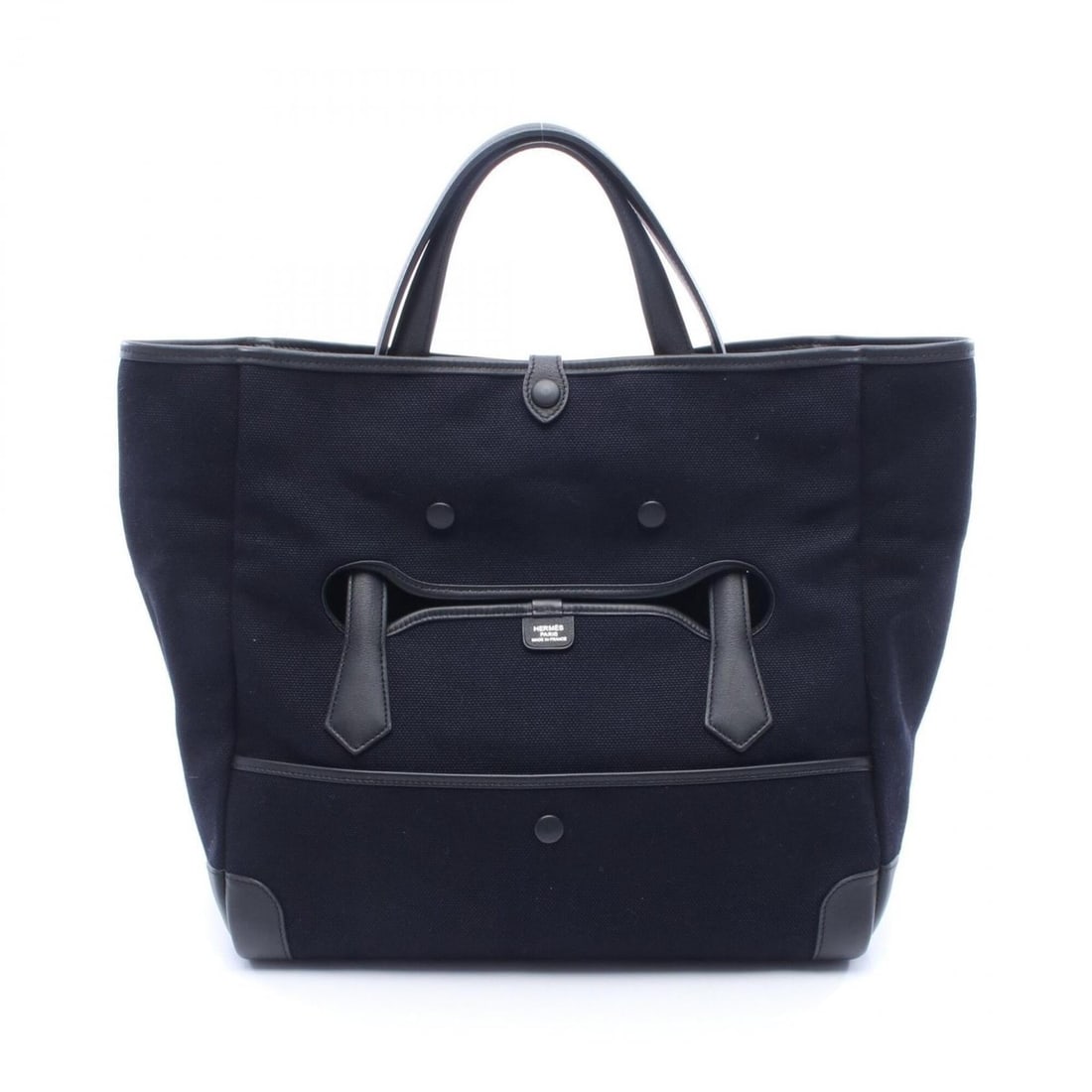 Hermes HERMES Pass 35 Marine Tote Bag Handbag Canvas Leather Veau Swift Toile Goelan Women's Navy: --- Catalog ---Category: SizeSize (HxWxD): 32cm x 34cm x 16cm / 12.59'' x 13.38'' x 6.29''Category: DesignType: Handbag, Tote bagColor: Black, NavyGender: WomenMaterial: Canvas , Swift leather Categor