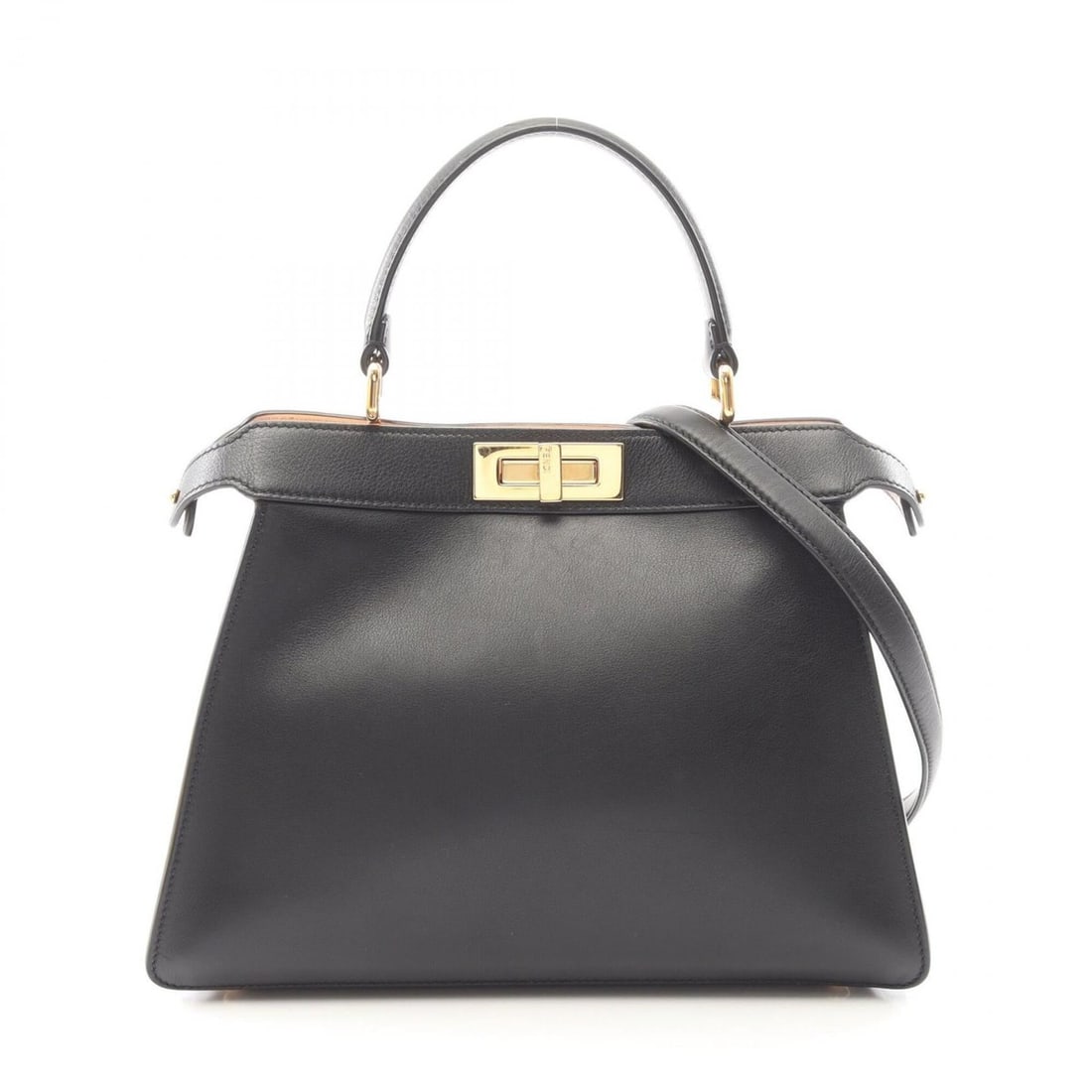 Fendi Peekaboo I.U Medium 2-Way Handbag, Leather, Women's, Black (8BN321): --- Catalog ---Category: SizeSize (HxWxD): 24.5cm x 33cm / 9.64'' x 12.99''Category: DesignType: HandbagColor: BlackGender: WomenMaterial: Leather Category: GeneralMPN: 8BN321Brand: Fendi--- Item List