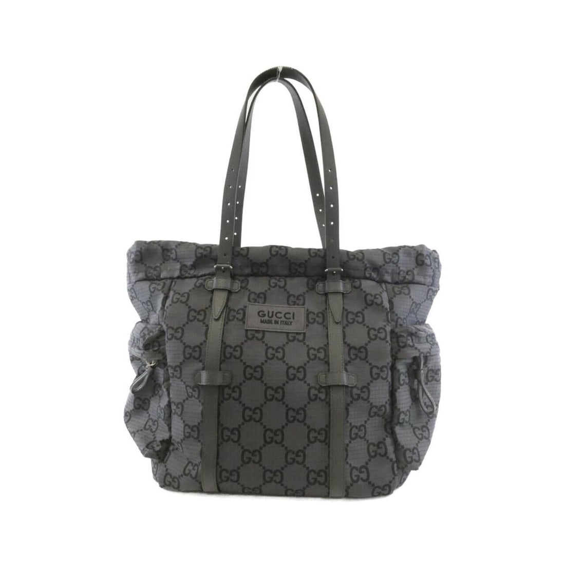 Gucci 767929 FACPM handbag: --- Catalog ---Category: SizeSize (HxWxD): 37cm x 33cm x 15cm / 14.56'' x 12.99'' x 5.9''Category: DesignType: HandbagColor: Black, Dark grayGender: WomenMaterial: Polyester Hardware Color: SilverCate