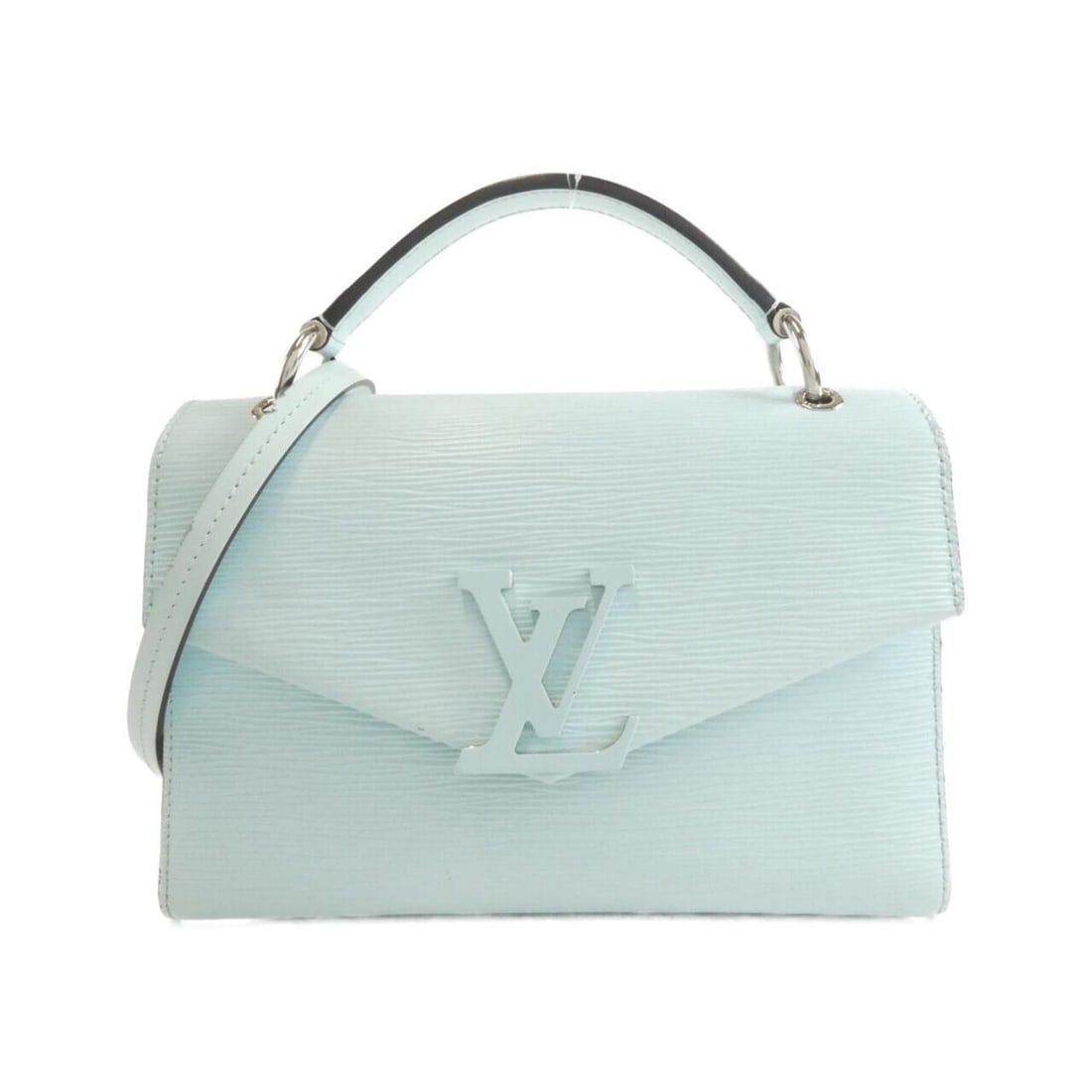 Louis Vuitton Epi Pochette Grenelle PM M55981 Handbag: --- Catalog ---Category: SizeSize (HxWxD): 16cm x 24cm x 9cm / 6.29'' x 9.44'' x 3.54''Category: DesignType: Handbag, PochetteColor: Light blue greenGender: WomenMaterial: Leather Leather/Fur Type: Ca