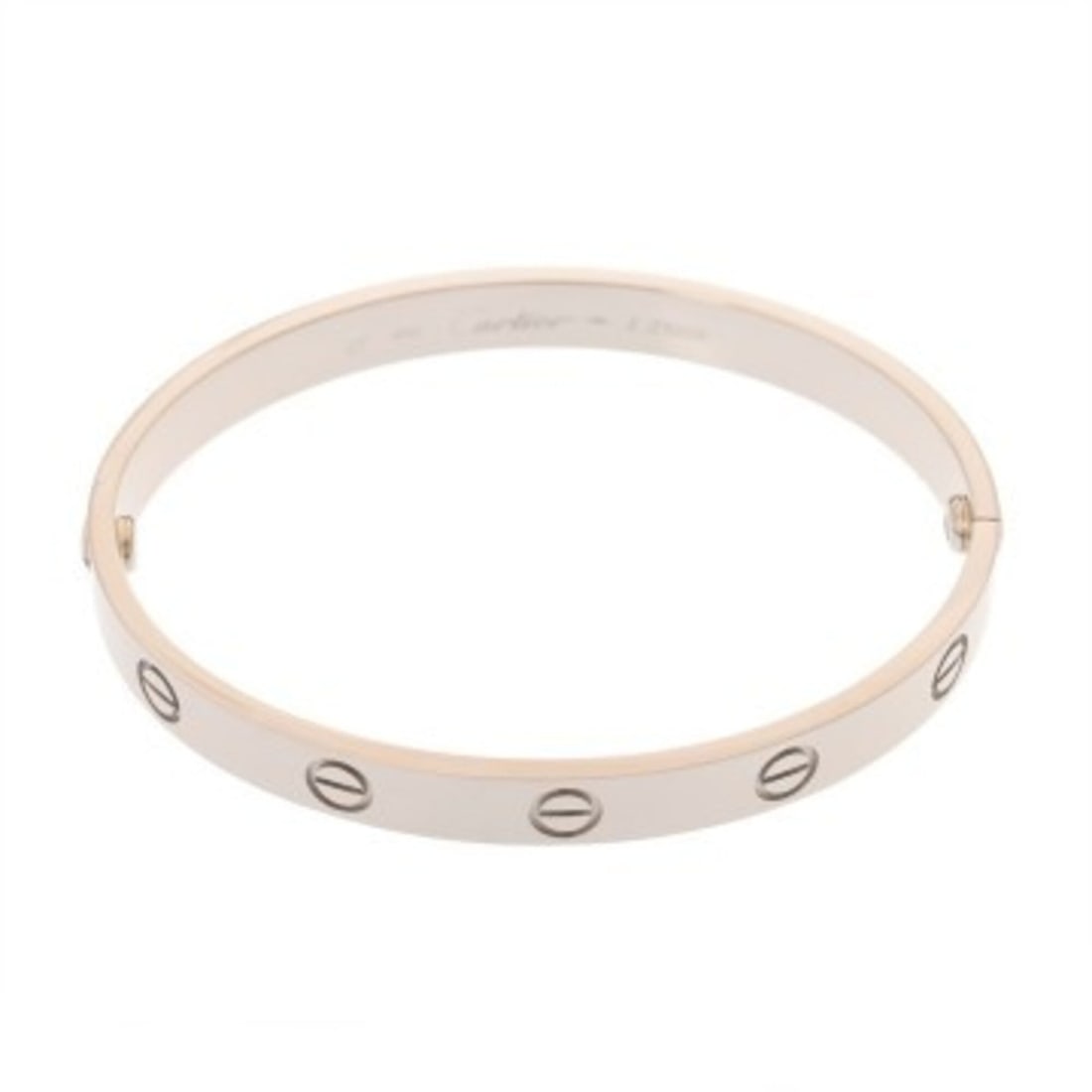 CARTIER Love Bracelet (Older Model), Repair Details March 2026, Men's/Women's, 18K White Gold (WG): --- Catalog ---Category: SizeLength: 16cm / 6.29''Category: DesignType: Charm braceletGender: Men,WomenMaterial: White gold (18K)Category: GeneralBrand: Cartier--- Item List ---Section: ConditionRanki