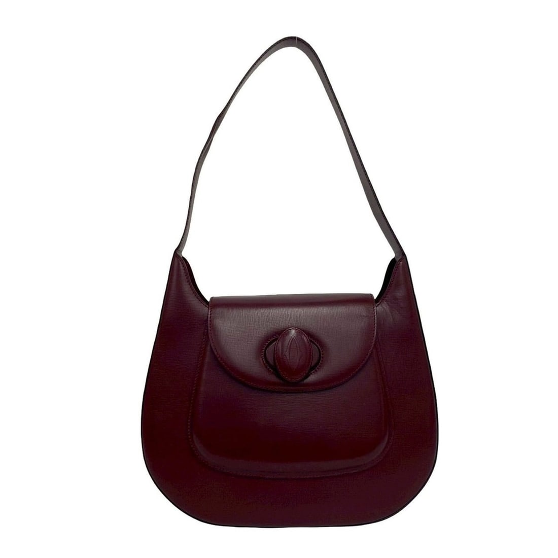 CARTIER Vintage Must Line Logo Leather One Shoulder Bag Tote Wine Red 09390: --- Catalog ---Category: SizeSize (HxWxD): 23cm x 28.5cm x 8cm / 9.05'' x 11.22'' x 3.14''Category: DesignType: Shoulder bag, Tote bagColor: Wine redGender: WomenMaterial: Leather Category: GeneralBra