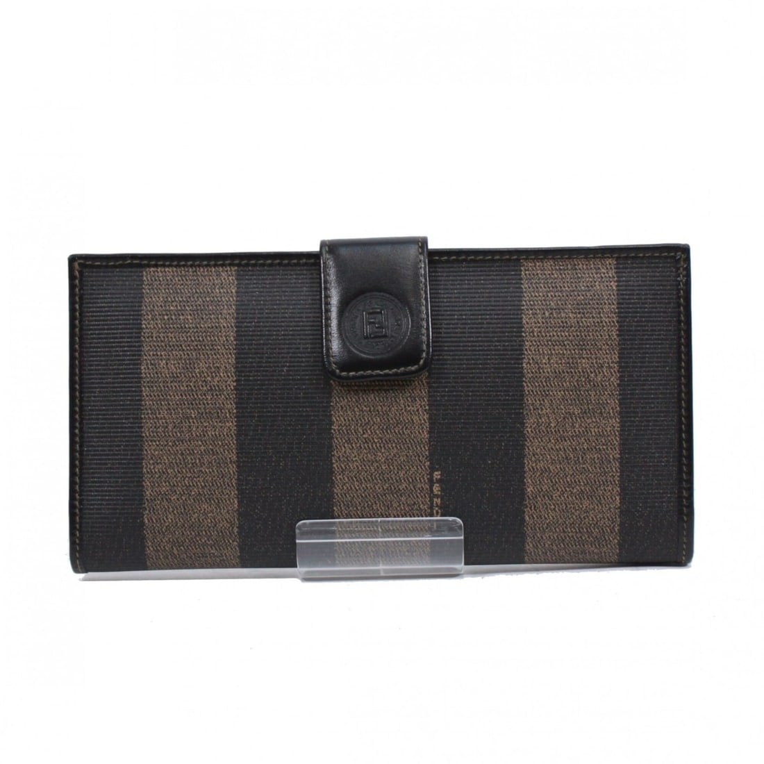 FENDI Pecan Pattern Long Wallet, Leather, Khaki/Black, Women's: --- Catalog ---Category: SizeSize (HxWxD): 9cm x 19cm x 1.5cm / 3.54'' x 7.48'' x 0.59''Category: DesignType: Long wallet (bi-fold)Color: Black, KhakiGender: WomenMaterial: PVC , Leather Category: Gen