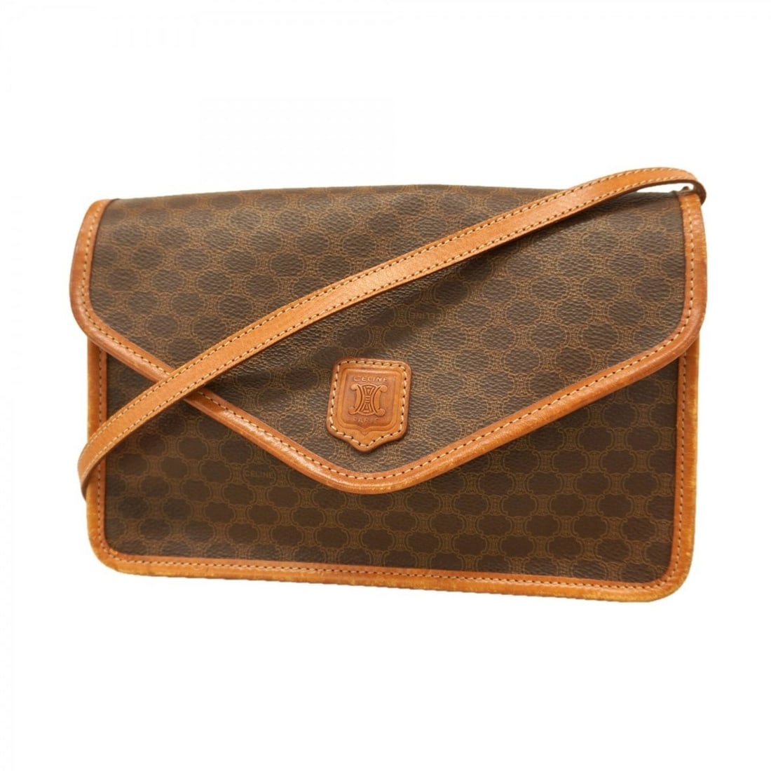 Celine Macadam Shoulder Bag, Brown, Women's: --- Catalog ---Category: SizeSize (HxWxD): 18.5cm x 25.5cm x 6cm / 7.28'' x 10.03'' x 2.36''Category: DesignType: Shoulder bagColor: BrownGender: WomenMaterial: PVC Hardware Color: GoldCategory: Gener