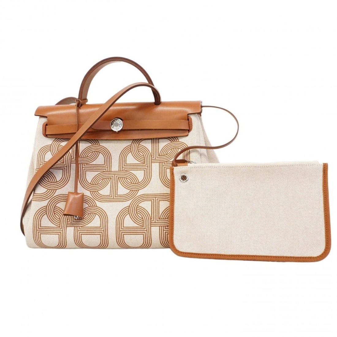 Hermes Herbag Zip PM handbag, Toile H, brown, B stamp, women's.: --- Catalog ---Category: SizeSize (HxWxD): 26cm x 30cm x 11cm / 10.23'' x 11.81'' x 4.33''Category: DesignType: HandbagColor: BrownGender: WomenMaterial: Toile H Hardware Color: SilverCategory: Genera