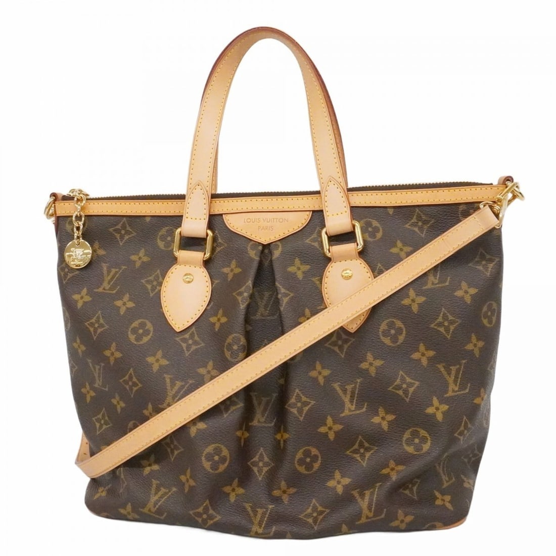 Louis Vuitton Monogram Palermo PM Handbag M40145 Brown 2-way bag for women: --- Catalog ---Category: SizeSize (HxWxD): 27cm x 29cm x 16cm / 10.62'' x 11.41'' x 6.29''Category: DesignType: HandbagColor: BrownGender: WomenCategory: GeneralMPN: M40145Brand: Louis Vuitton--- Item