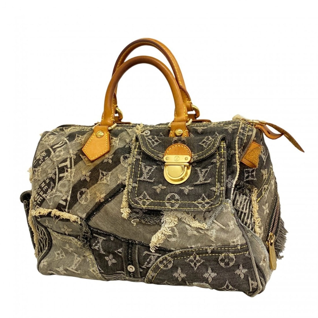 Louis Vuitton Monogram Denim Patchwork Speedy 30 Handbag M95381 Grey Ladies: --- Catalog ---Category: SizeSize (HxWxD): 22cm x 30cm x 18cm / 8.66'' x 11.81'' x 7.08''Category: DesignType: HandbagColor: GrisGender: WomenCategory: GeneralMPN: M95381Brand: Louis Vuitton--- Item L
